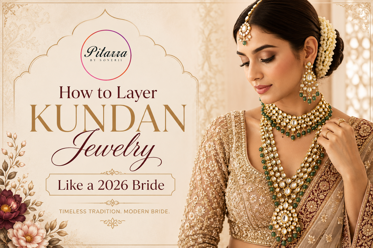 How to Layer Kundan Jewelry Like a 2026 Bride | PitarrabySonerii Banner