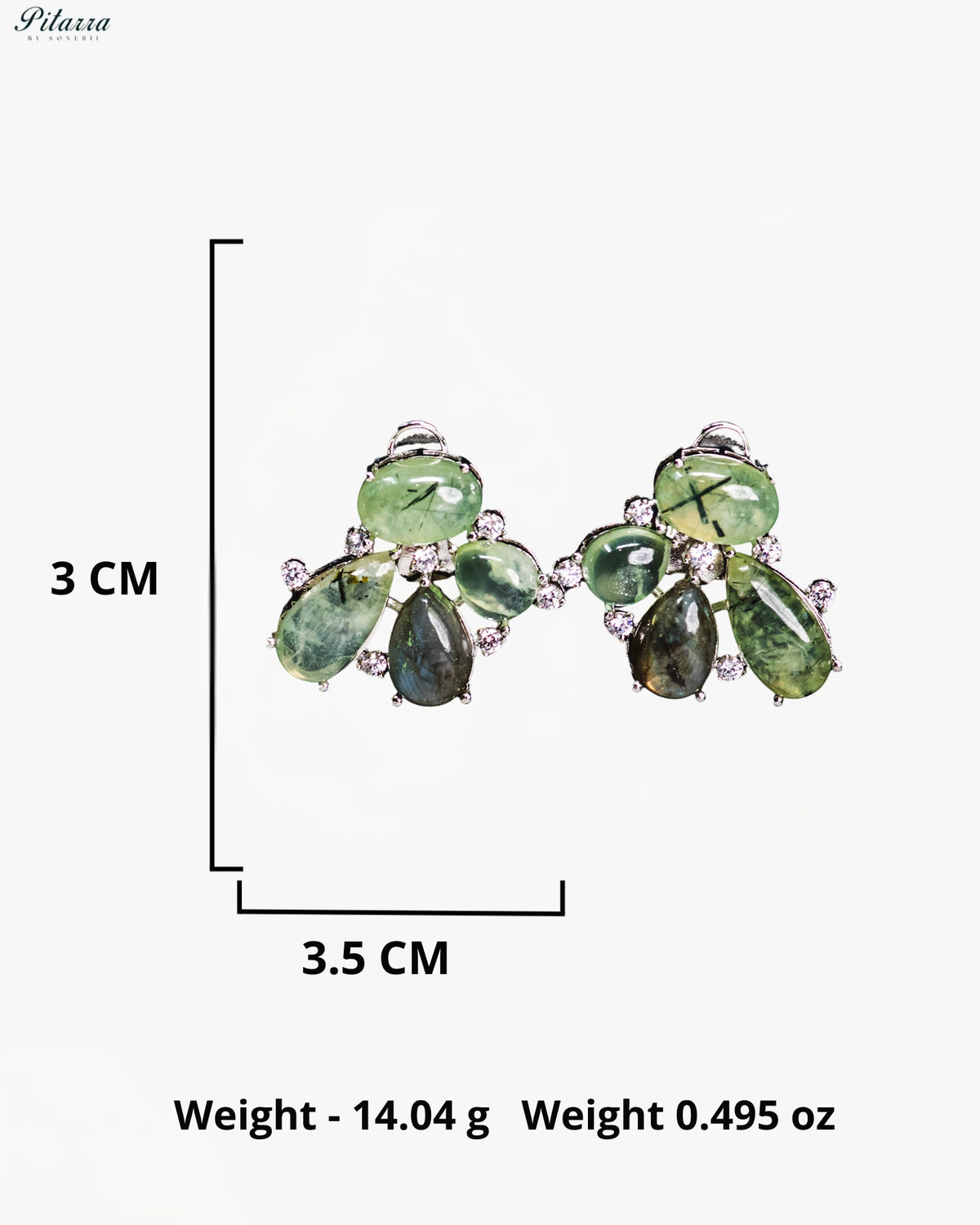 Green Prehnite Crystal Dangler Earrings