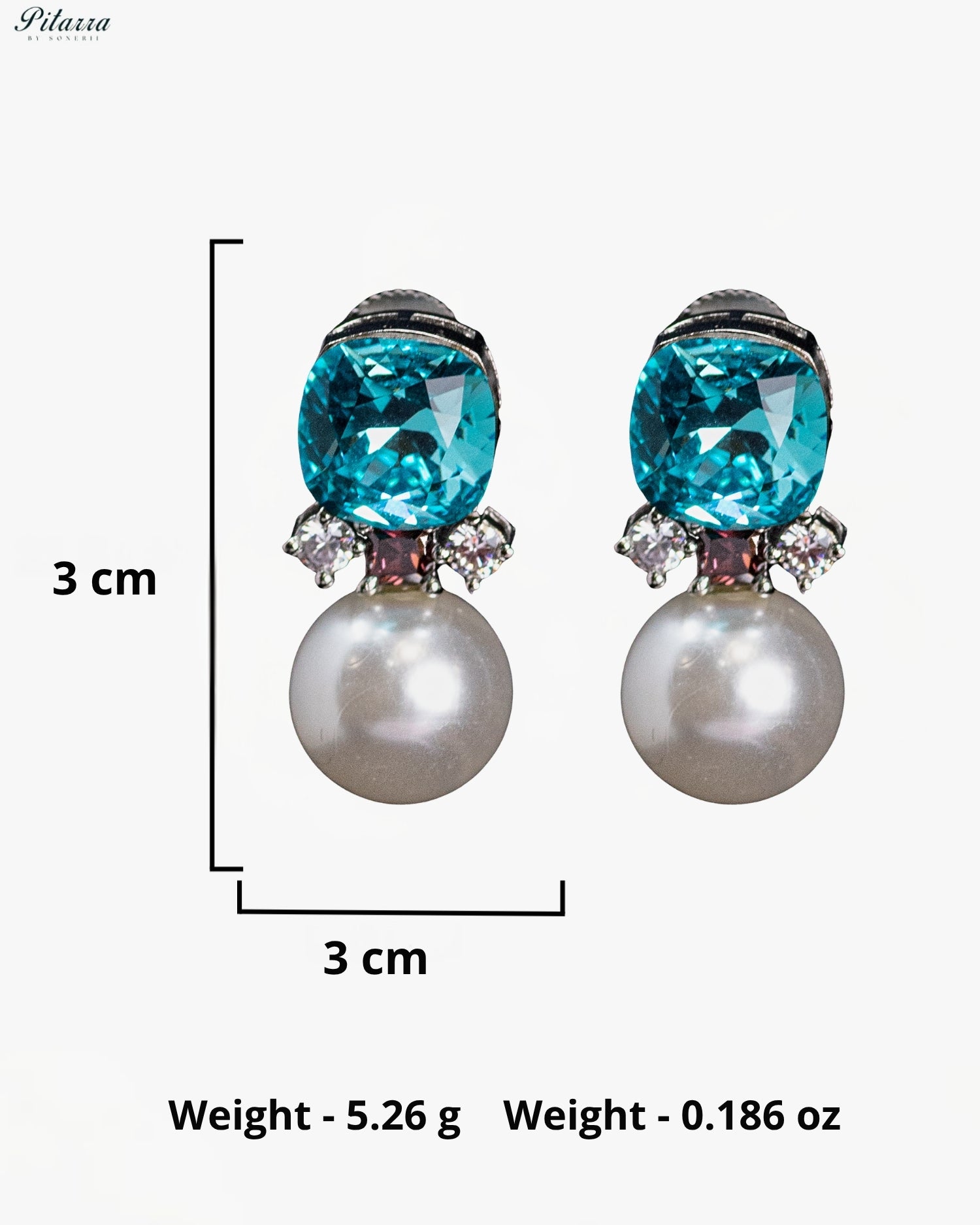 Aqua Pearl Radiance Crystal Earrings