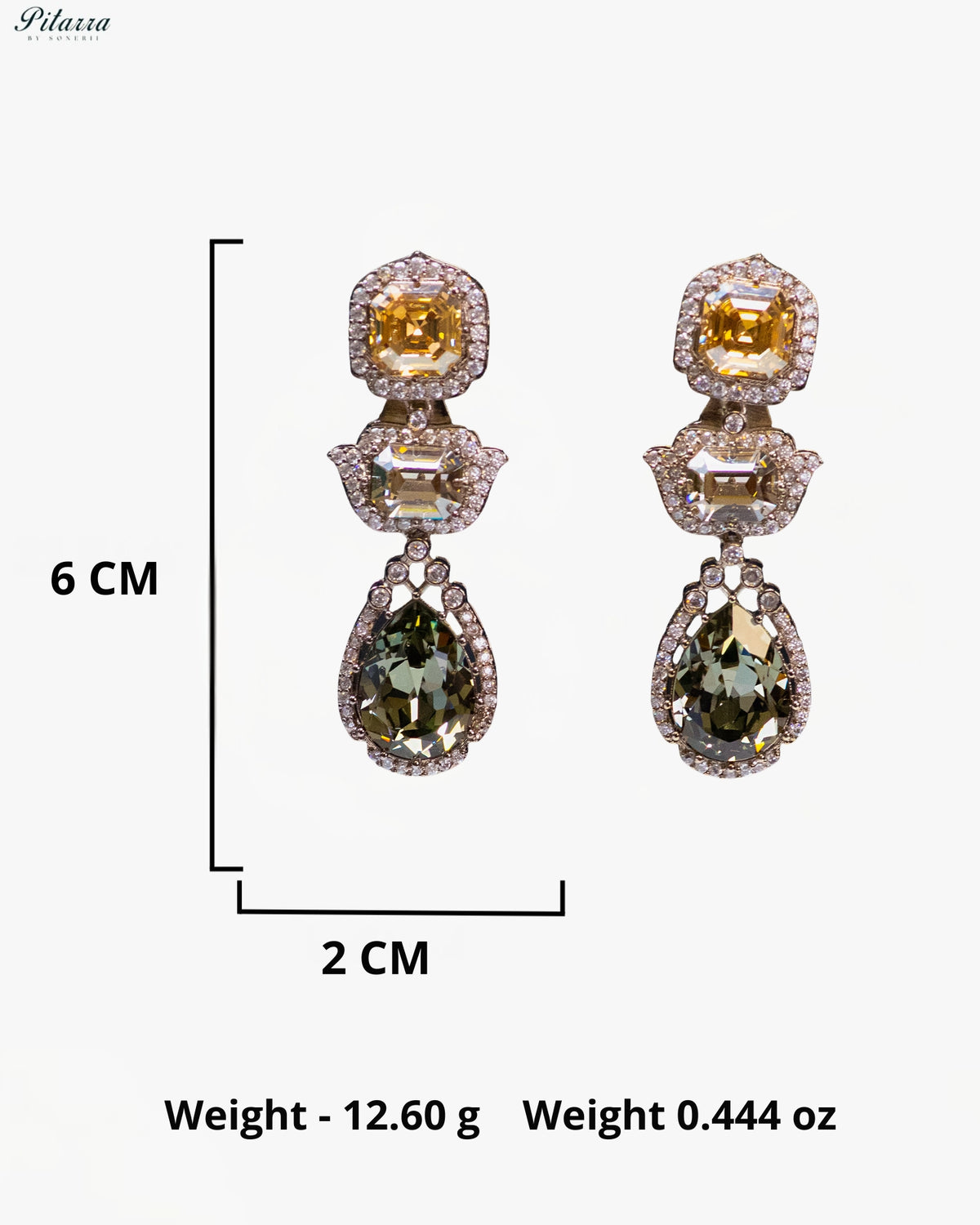 Blue Multicolor Crystal Pendant Necklace Set