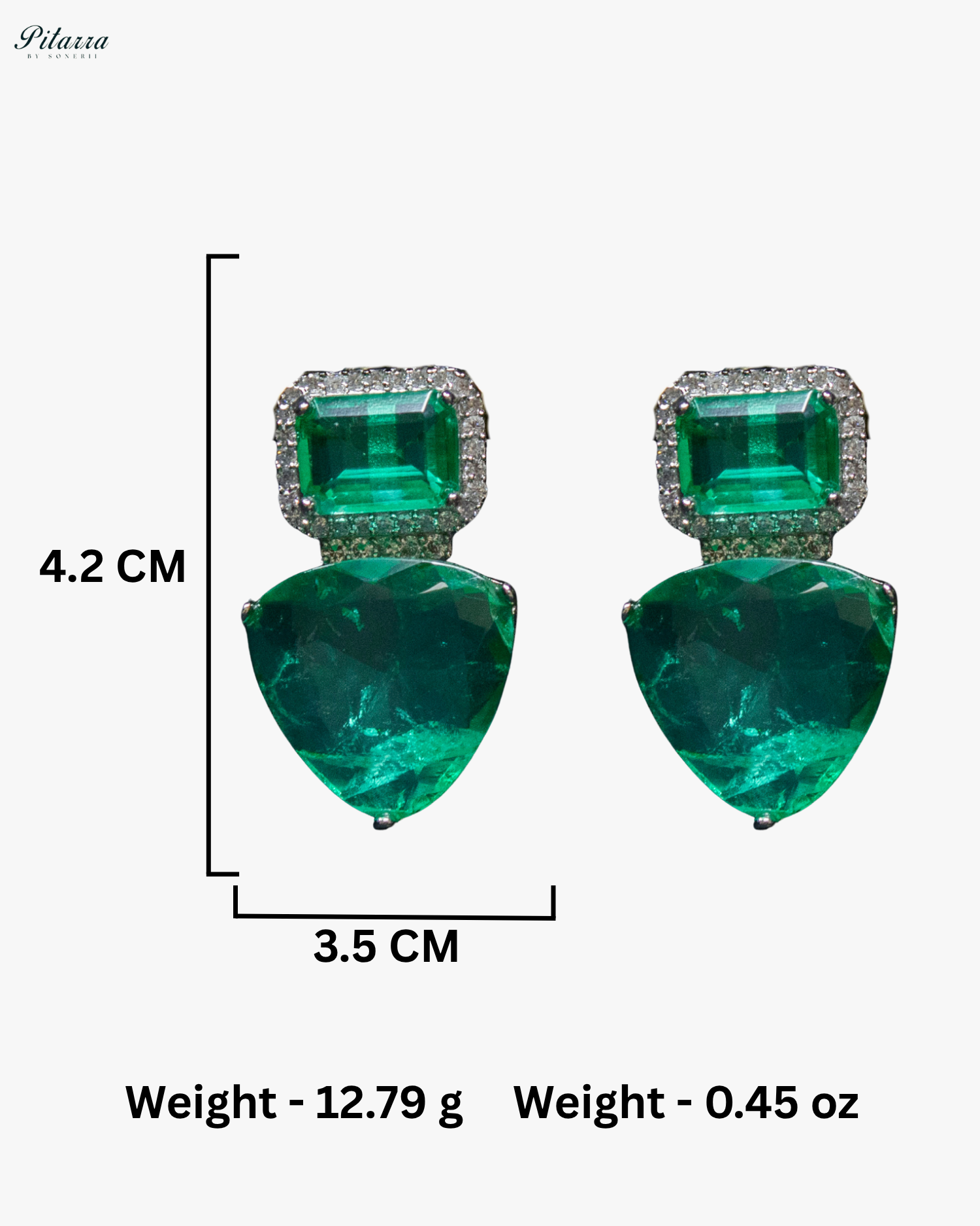 Mint Green Stones Crystal Studded Dangler Earrings