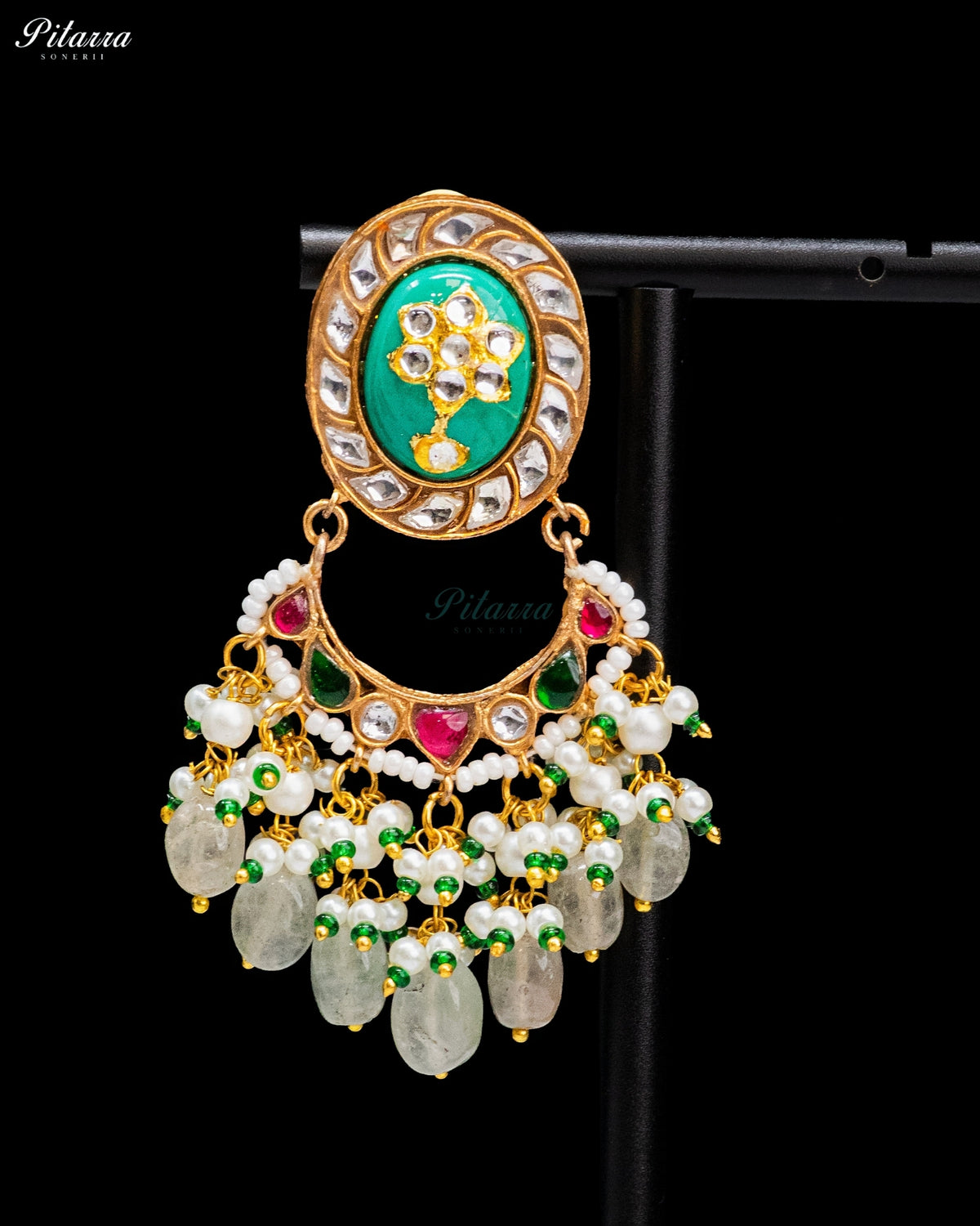Multicolor Pearl Kundan Necklace Set