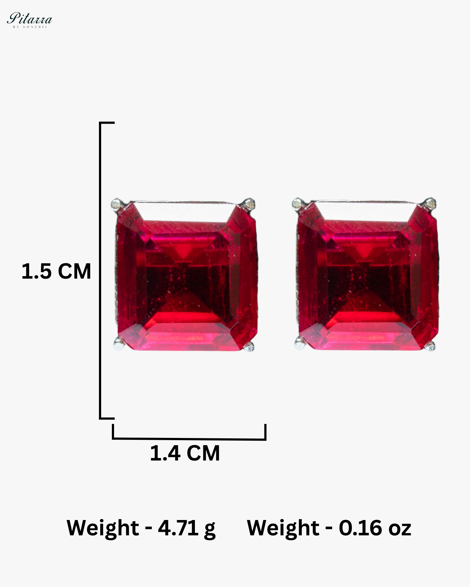 Red Square Doublet Necklace Set