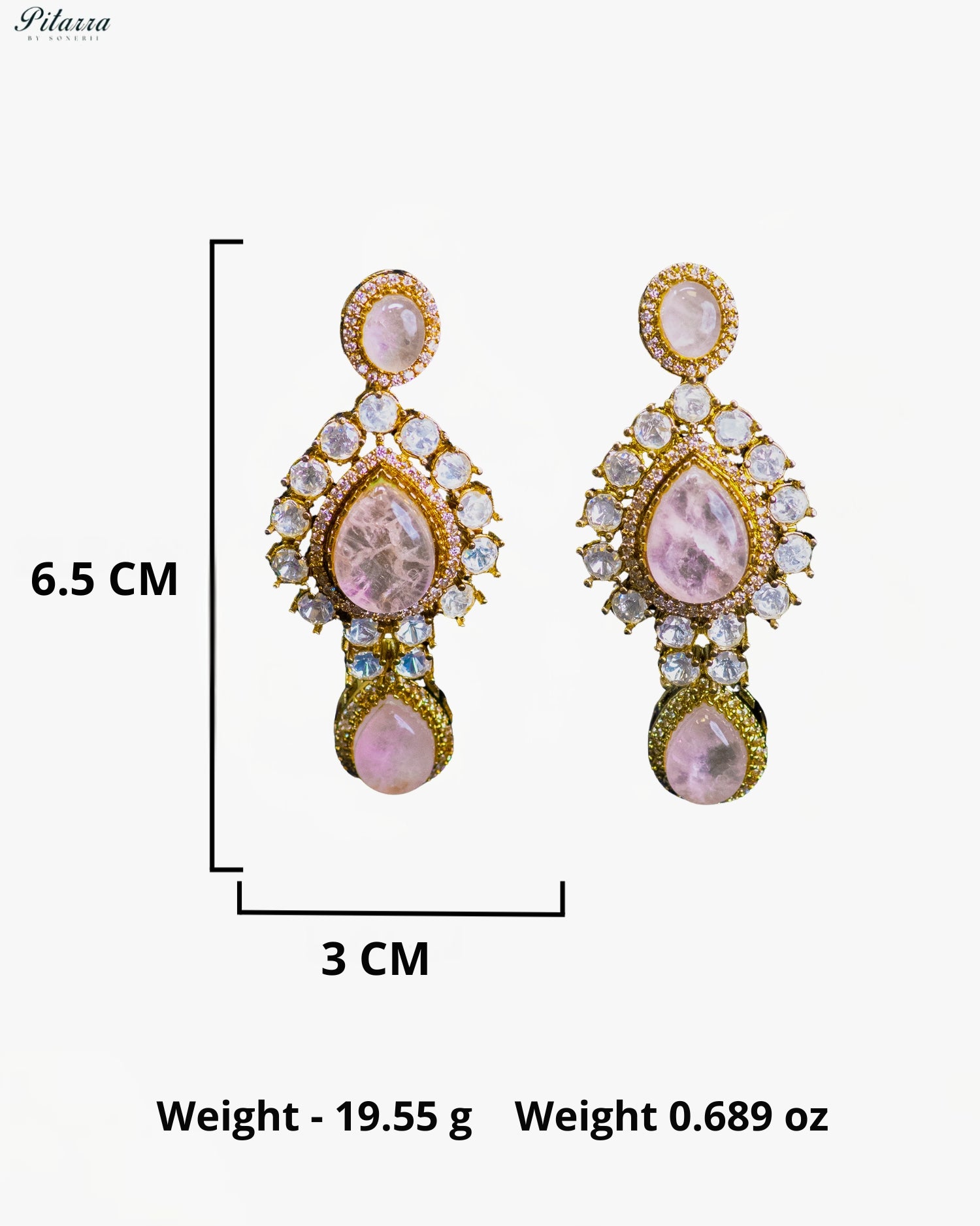 Pink Teardrop Kundan Choker Set