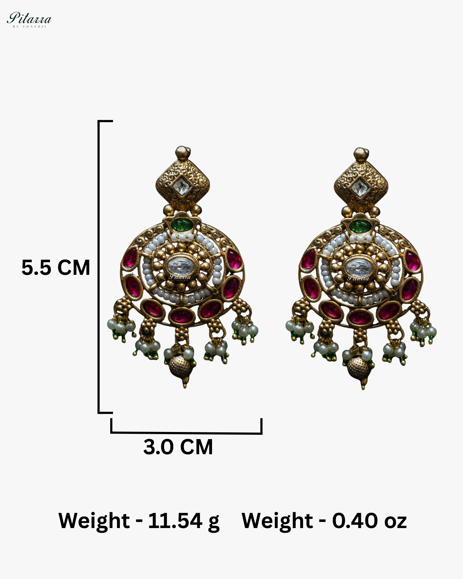Two Tone Gold Finish Two Layer Kundan Necklace Set