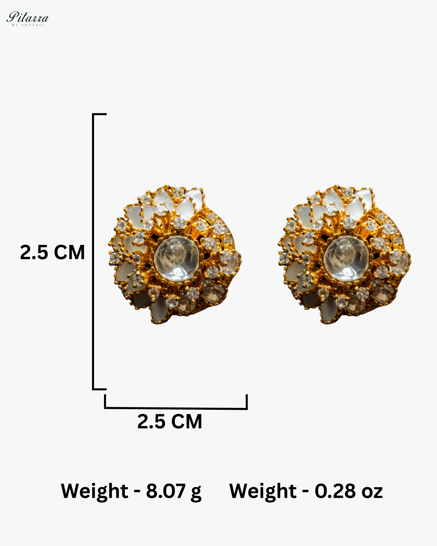 Beautiful Victorian Polki Stud Earrings