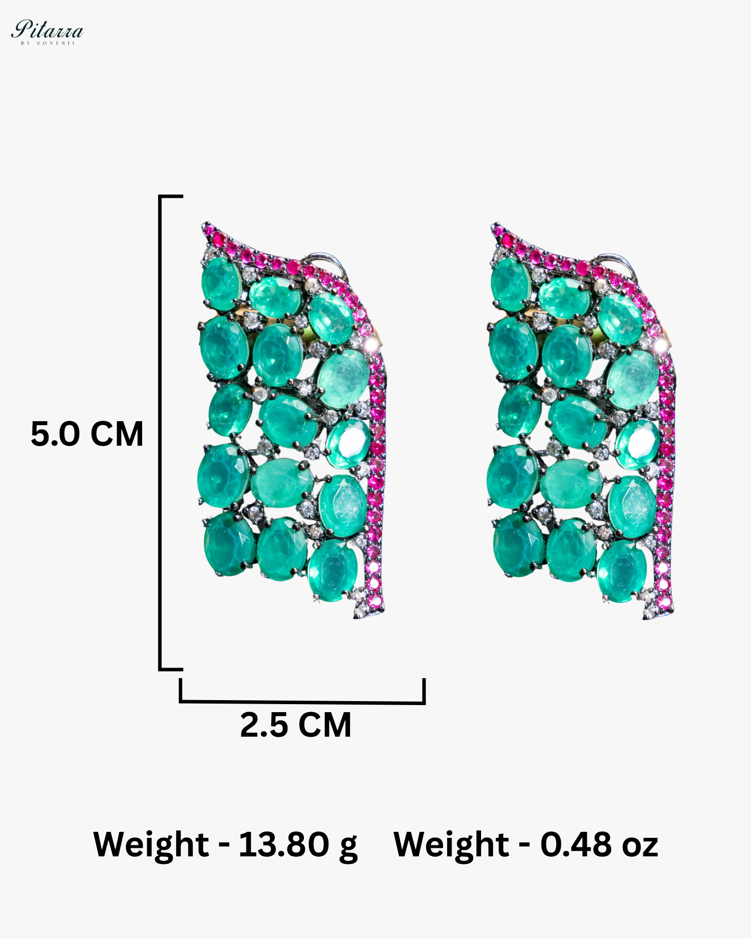 Mint Green Crystal CZ Stud Earrings