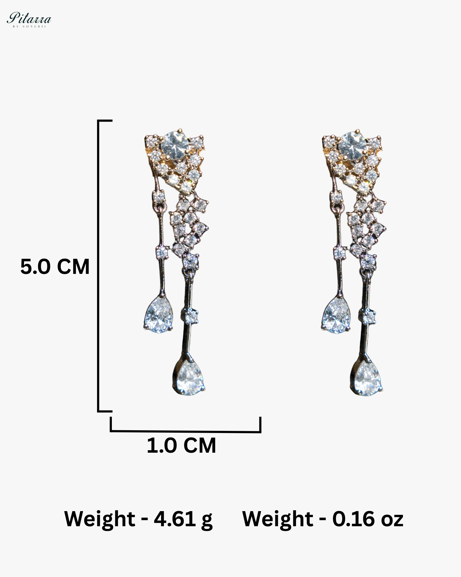 White Drop Stone Cubic Zircon Dangle Earrings