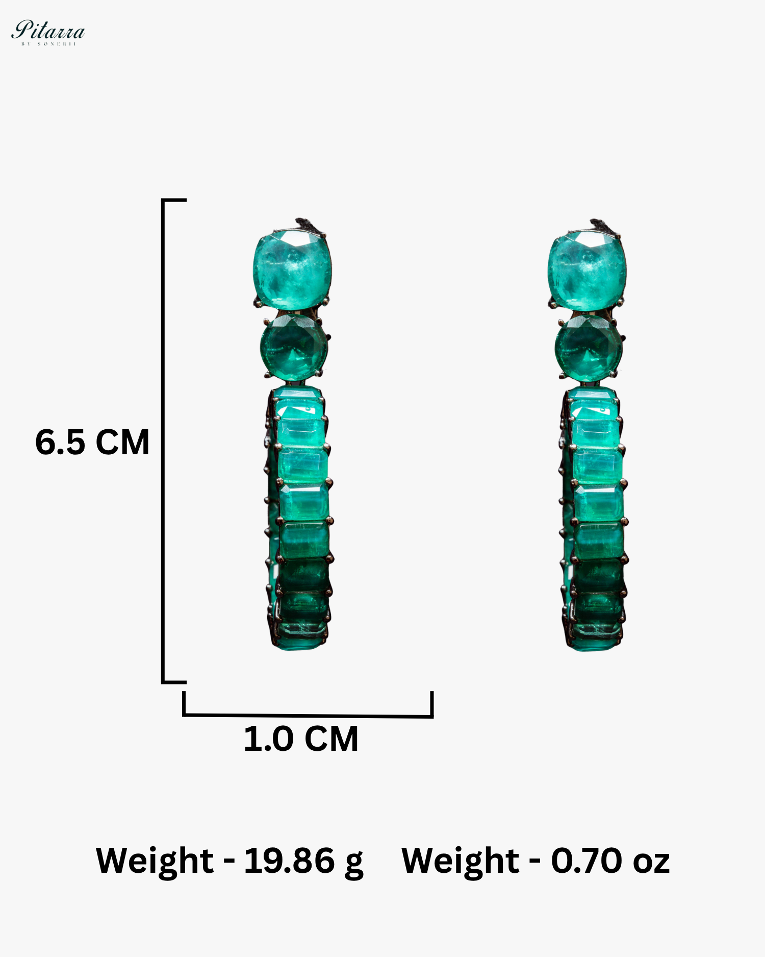 Mint color Circular Crystal Statement Dangle Earrings