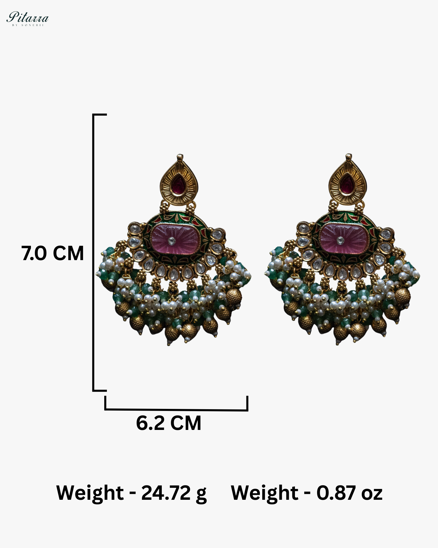 Pink Stone Multi Color Beads Long Kundan Necklace Set