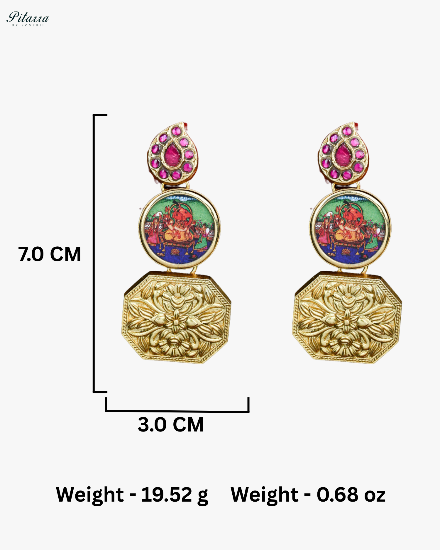 Pink Drop Handcrafted Kundan Dangle Earrings