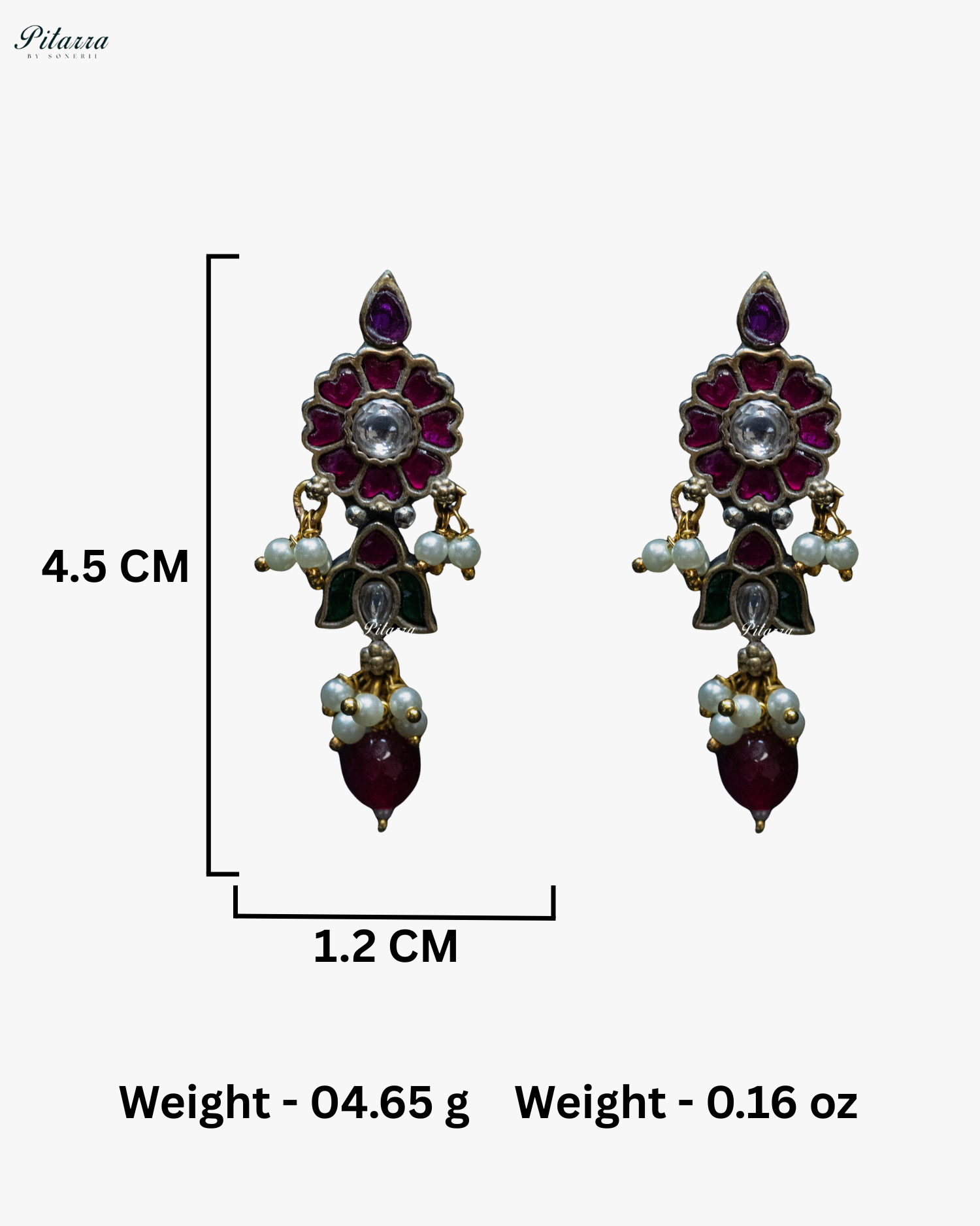 Flat Chain Antique Floral Stones Silver Look Alike Pendant Set