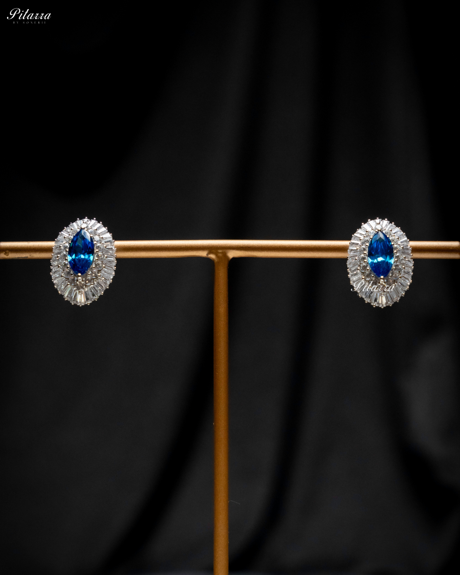 Pitarra Blue Doublet 92.5 Silver Stud Earrings