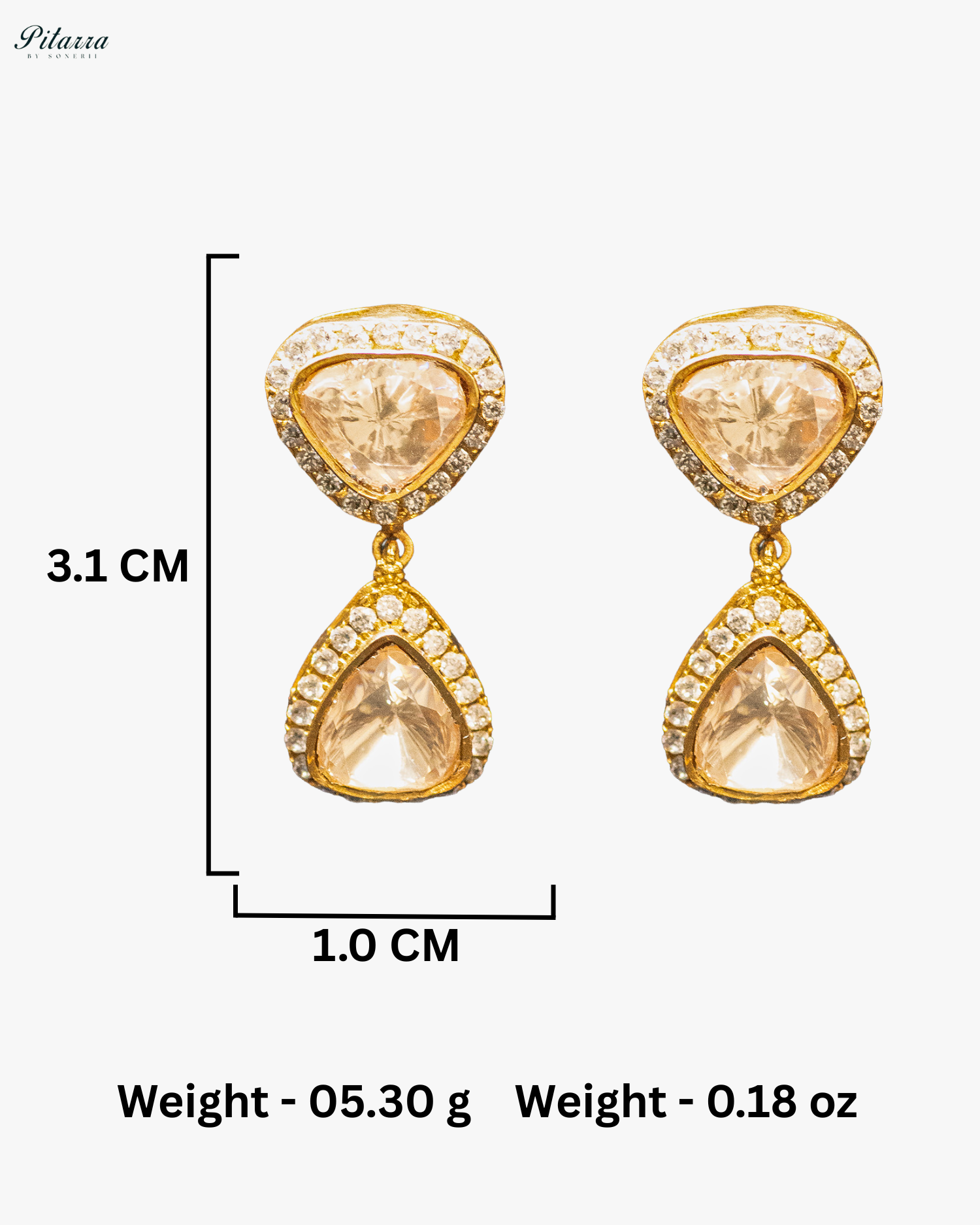 Golden Finish Uncut Stones Polki Kundan Necklace Set