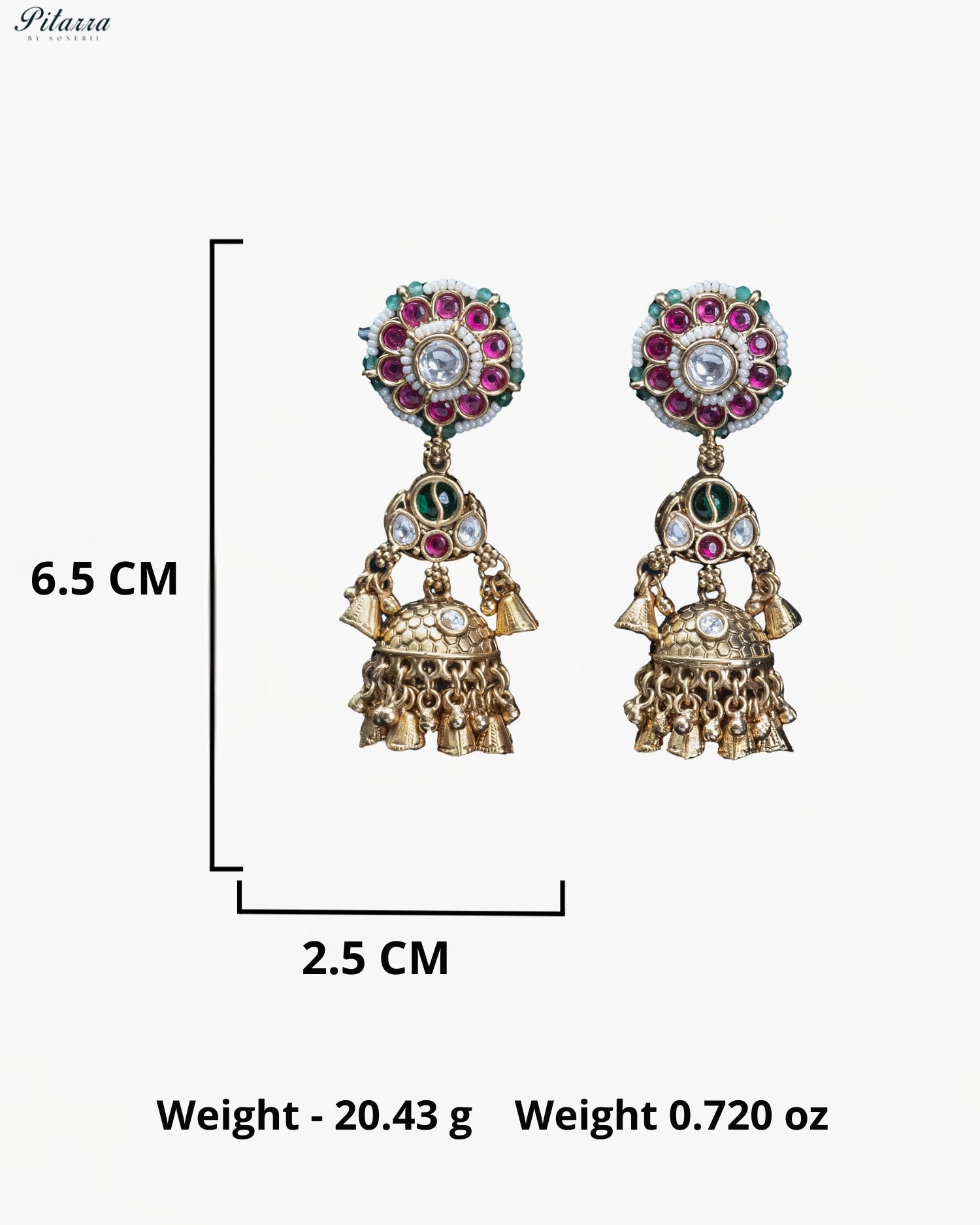Multicolor Pearl Jhumka Necklace Set