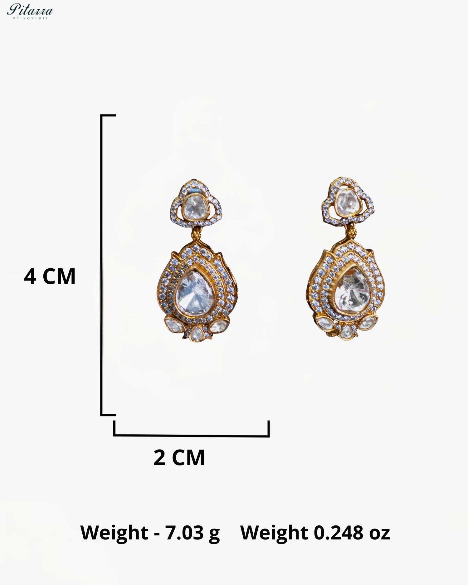 Emerald Teardrop Kundan Necklace Set