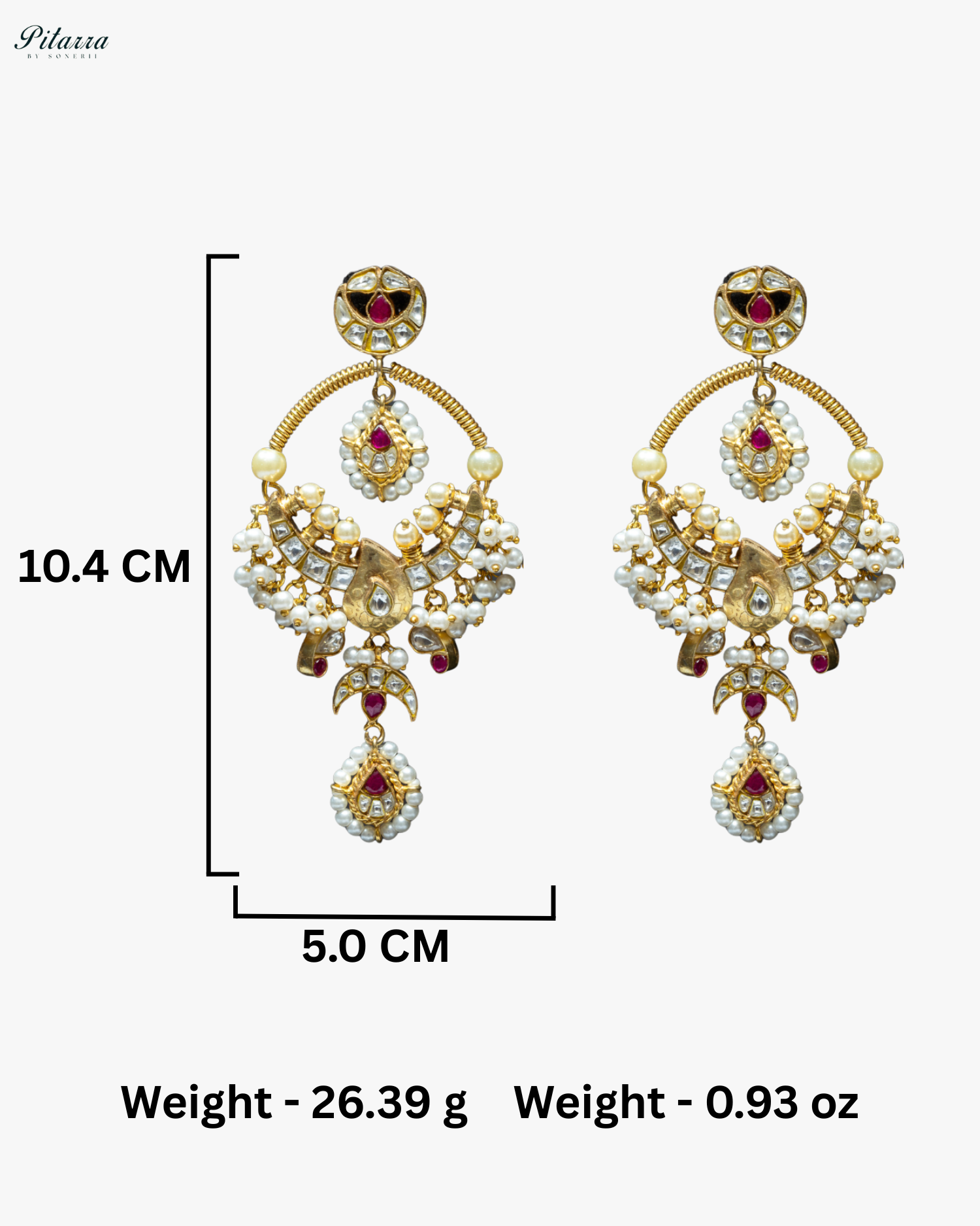 Traditional Kundan Chandbali Earrings