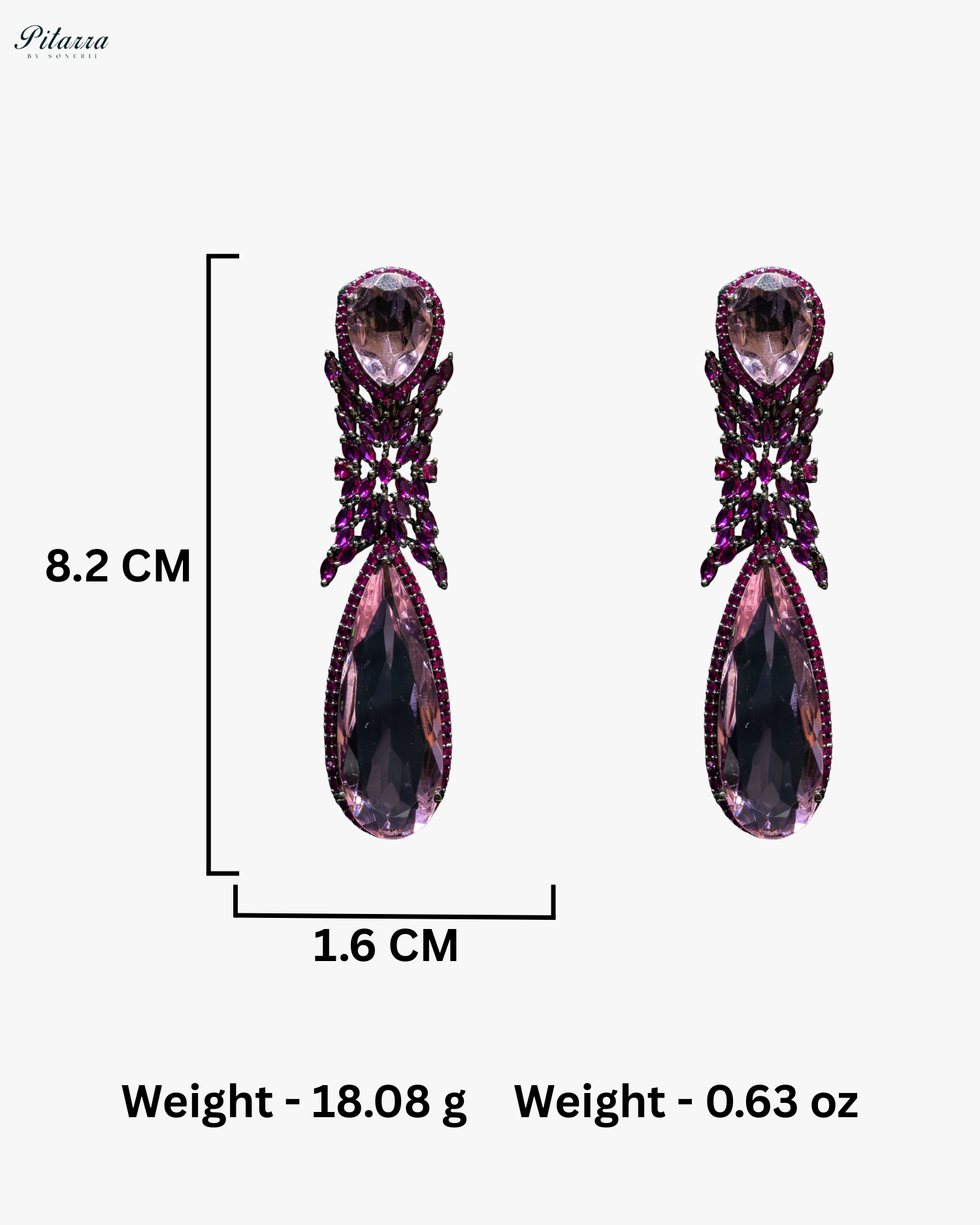 Pink Hydro Contemporary Drop Earrings