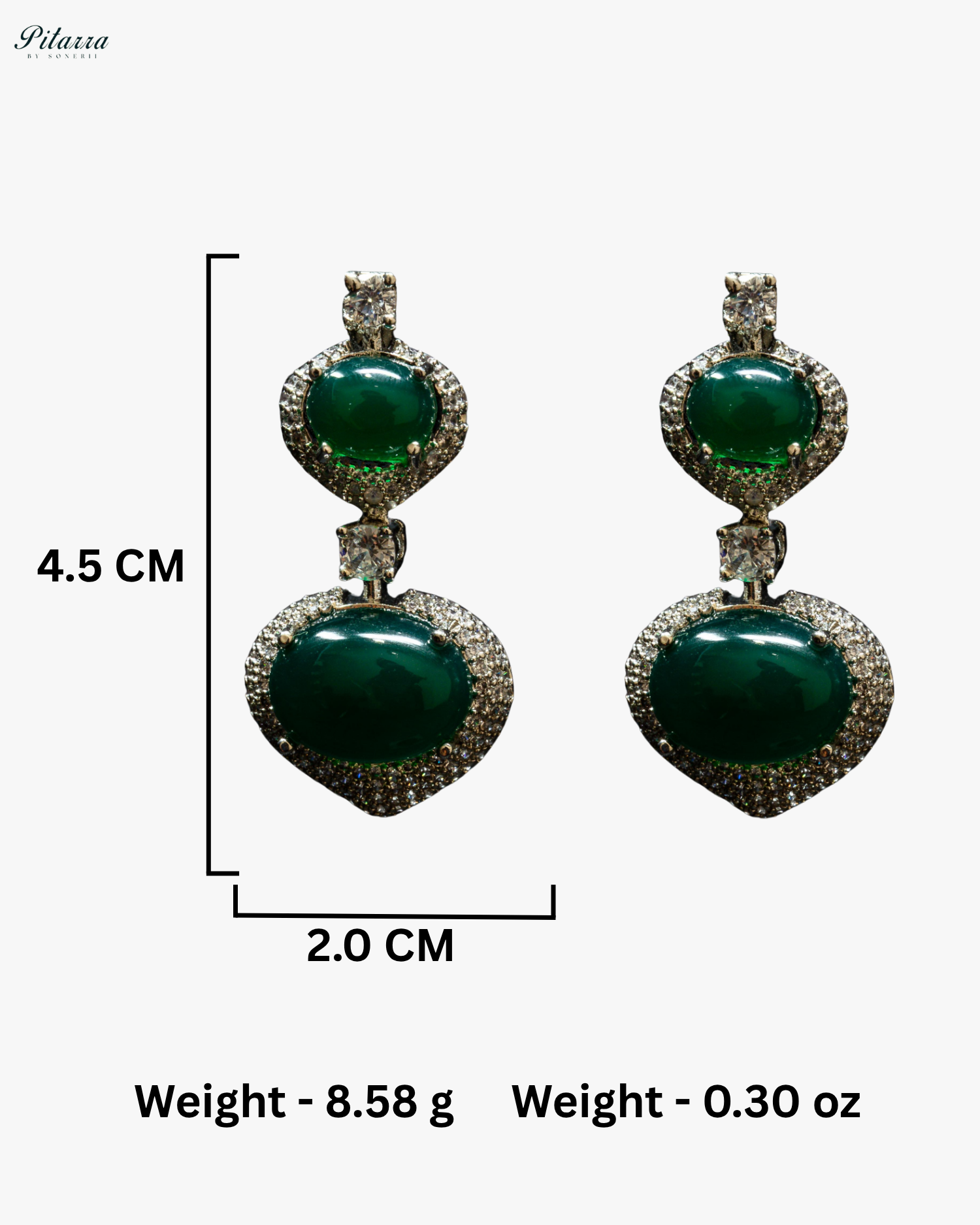 Green Doublet CZ Stone Necklace Set
