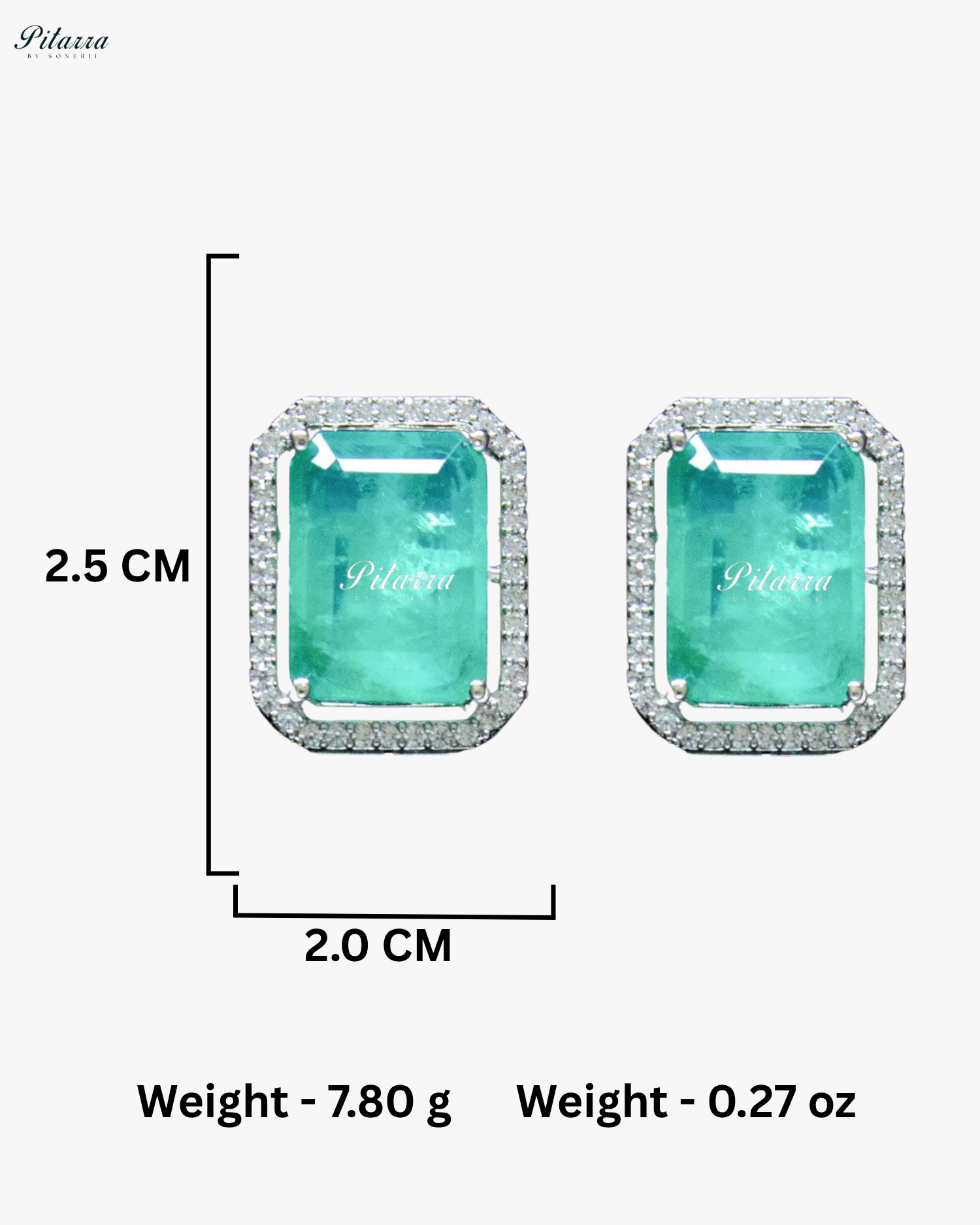 Square Sea Green Doublet Statement Choker Necklace Set