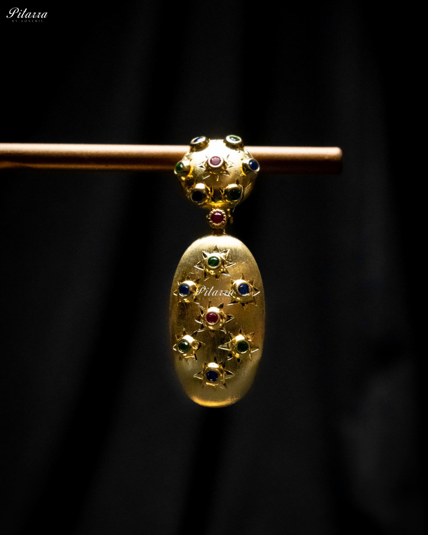 Multi Color Stones 92.5 silver Earrings