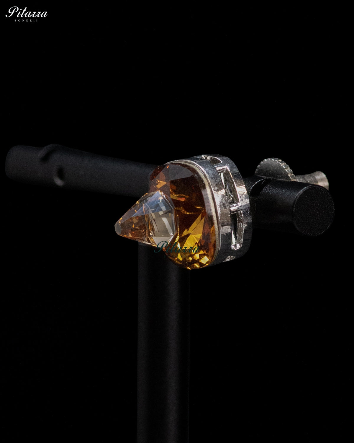 Amber Crystal Stud Earrings