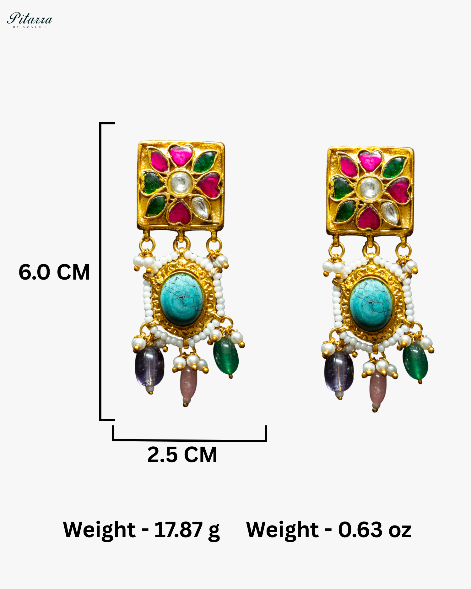 Multicolor Stone Studded Golden Choker Set