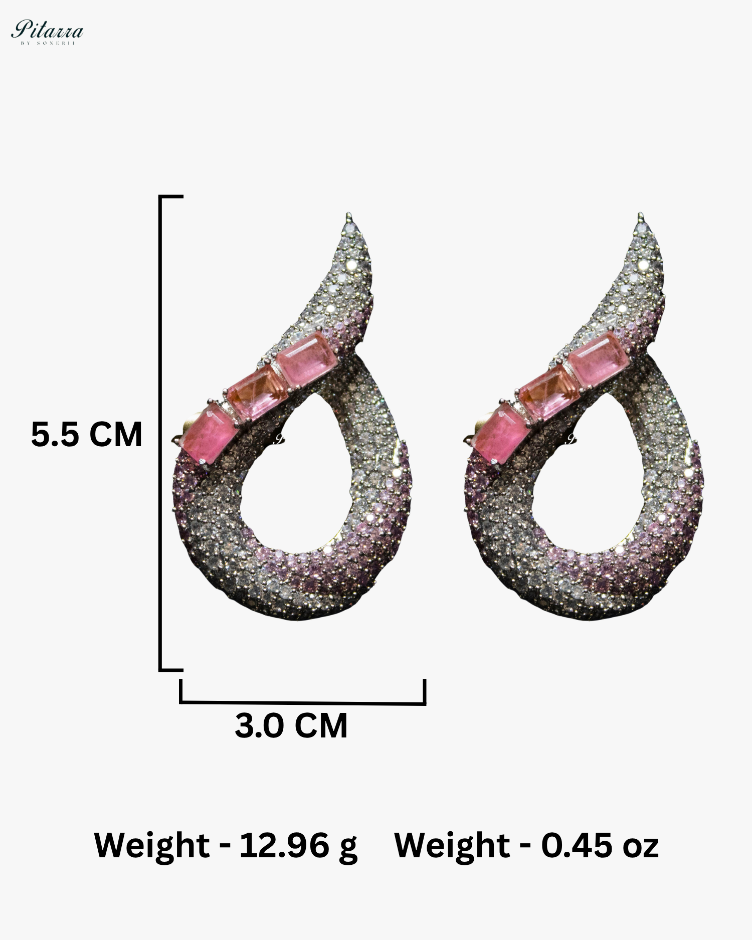 Pink Stone Sleek CZ Choker Statement Necklace Set