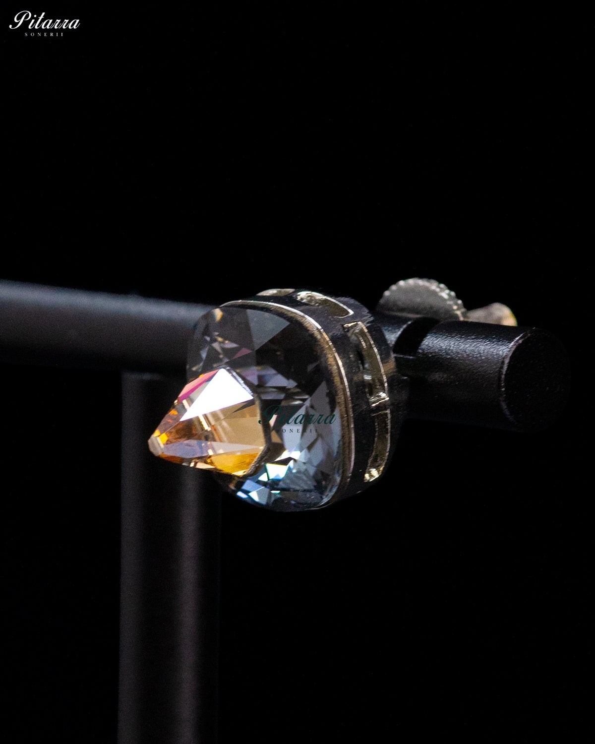Black Crystal Stud Earrings