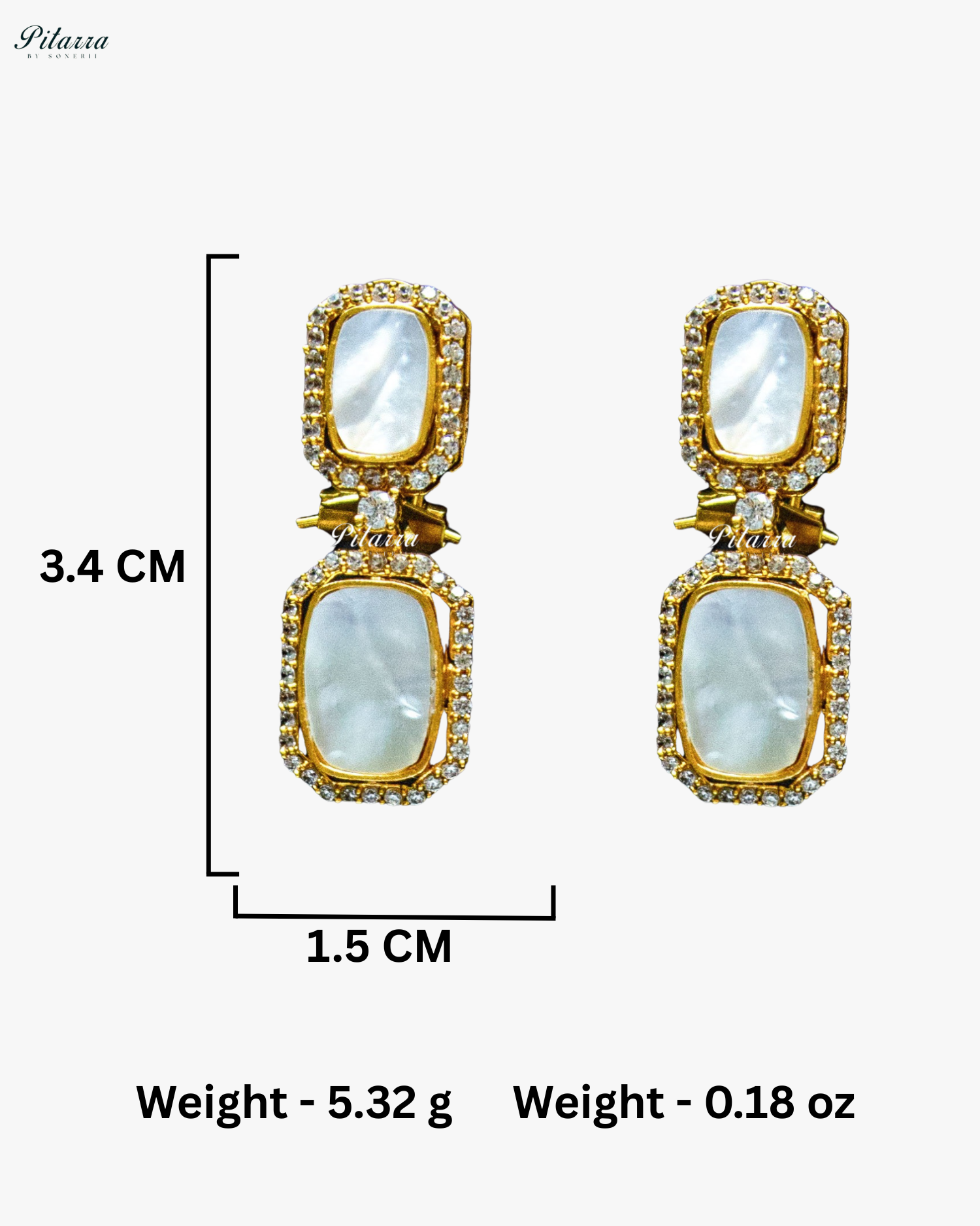 Single Line Moissanite Polki Necklace Set