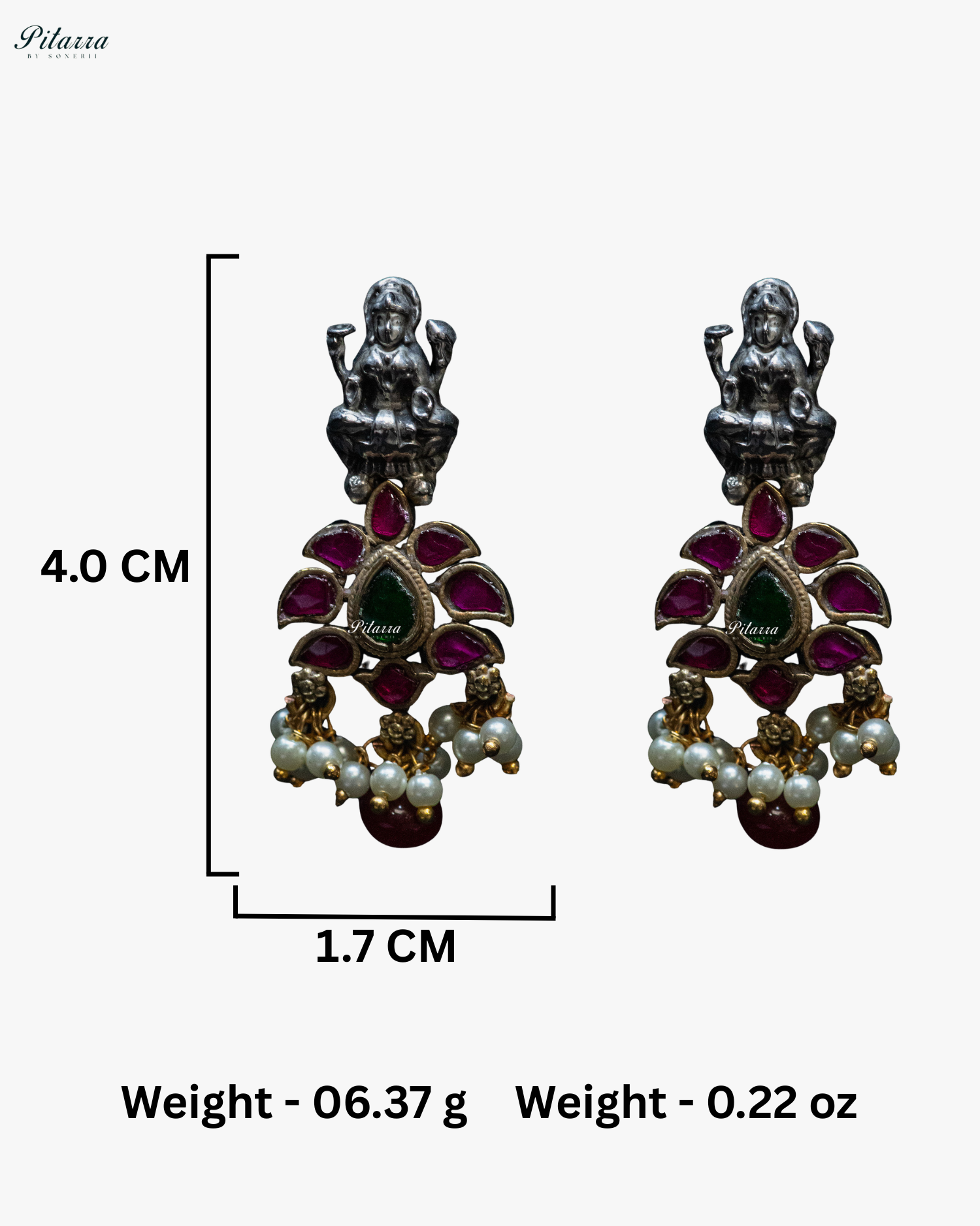 Layer Chain Green Stone Laxmi Silver Look Alike Pendant Set