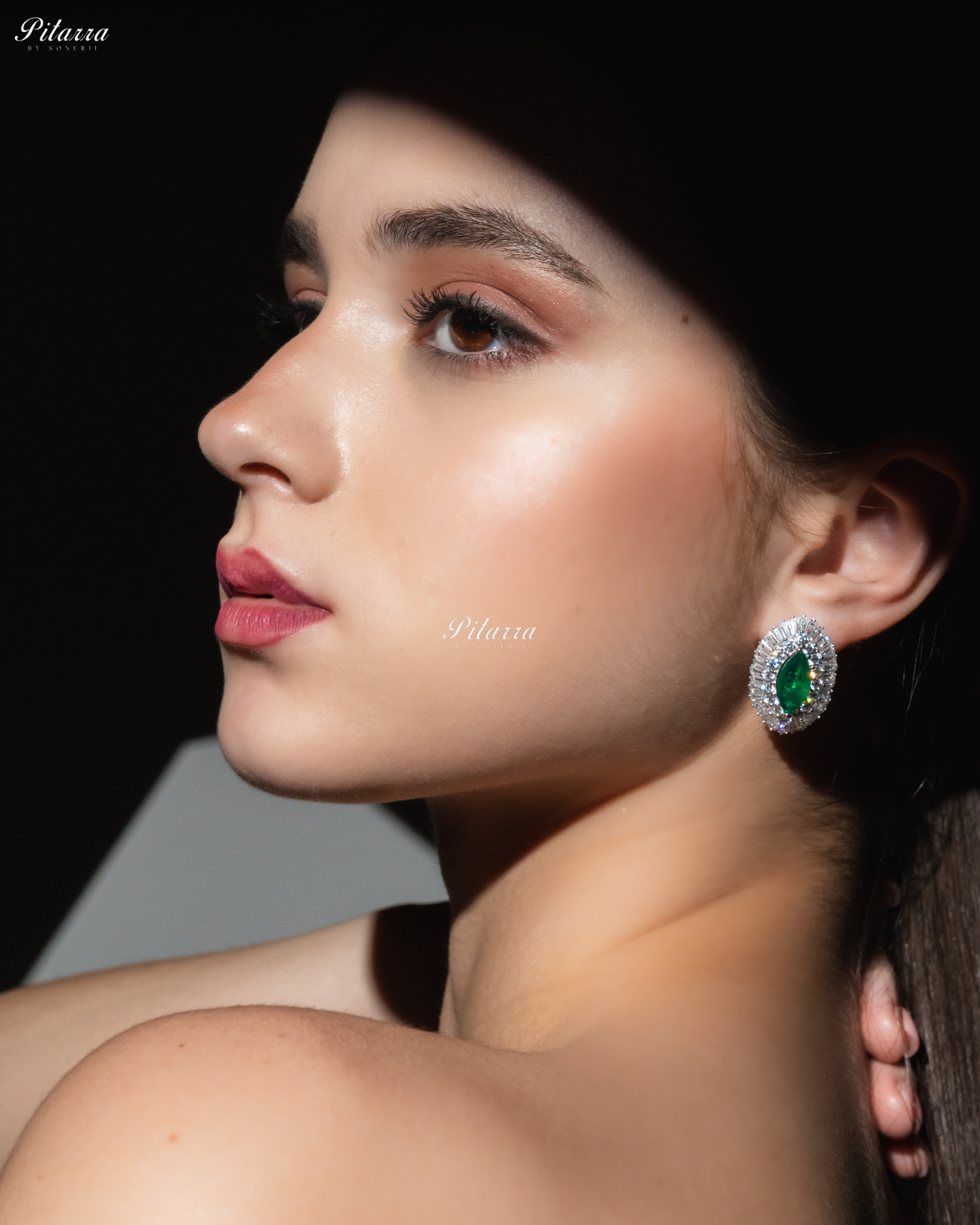 Pitarra Green Doublet 92.5 Silver Stud Earrings
