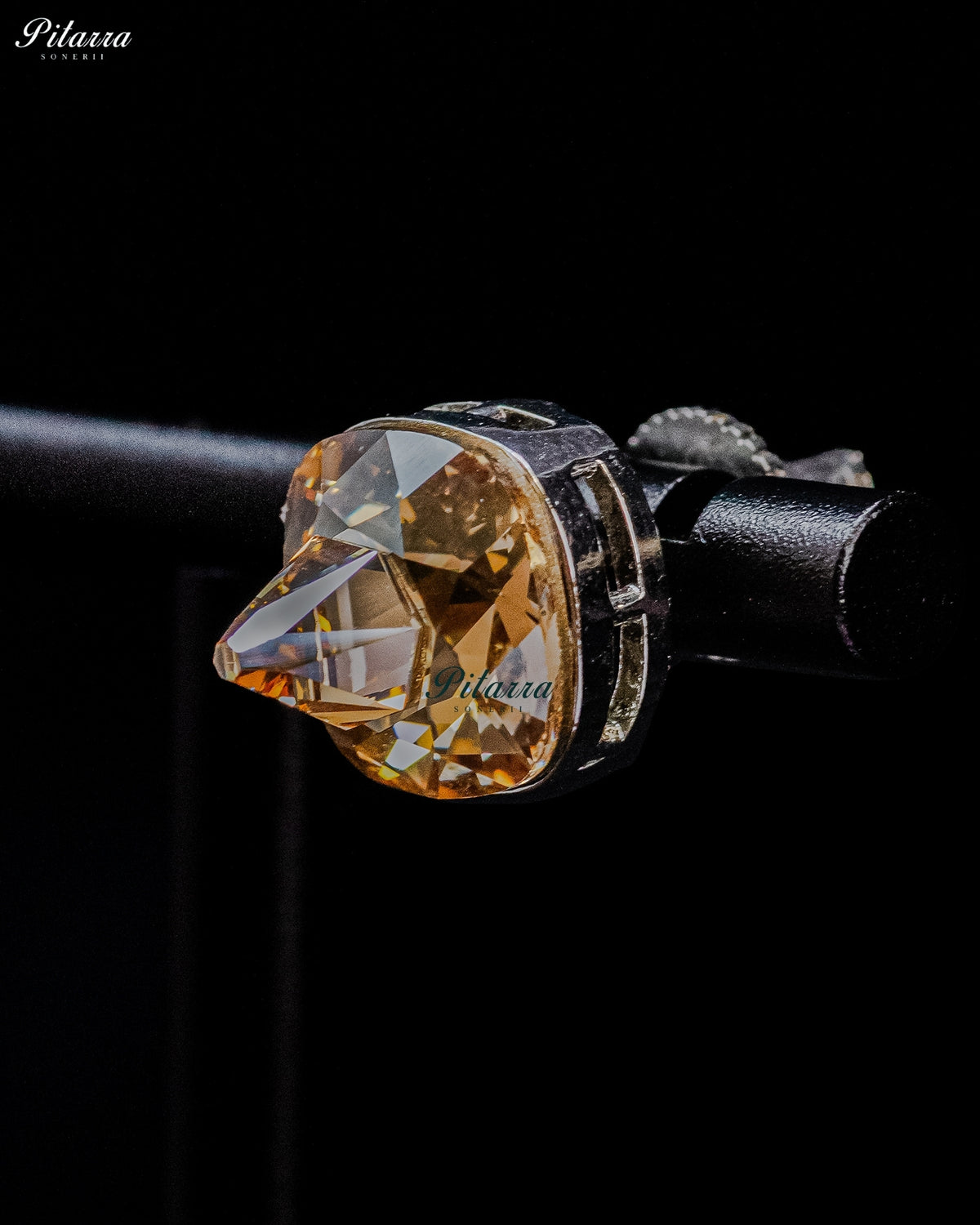 Golden Crystal Stud Earrings