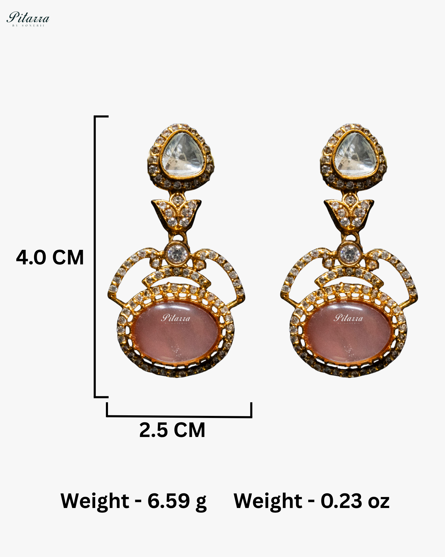 Pitarra Multi Stones Moissanite Kundan Necklace Set