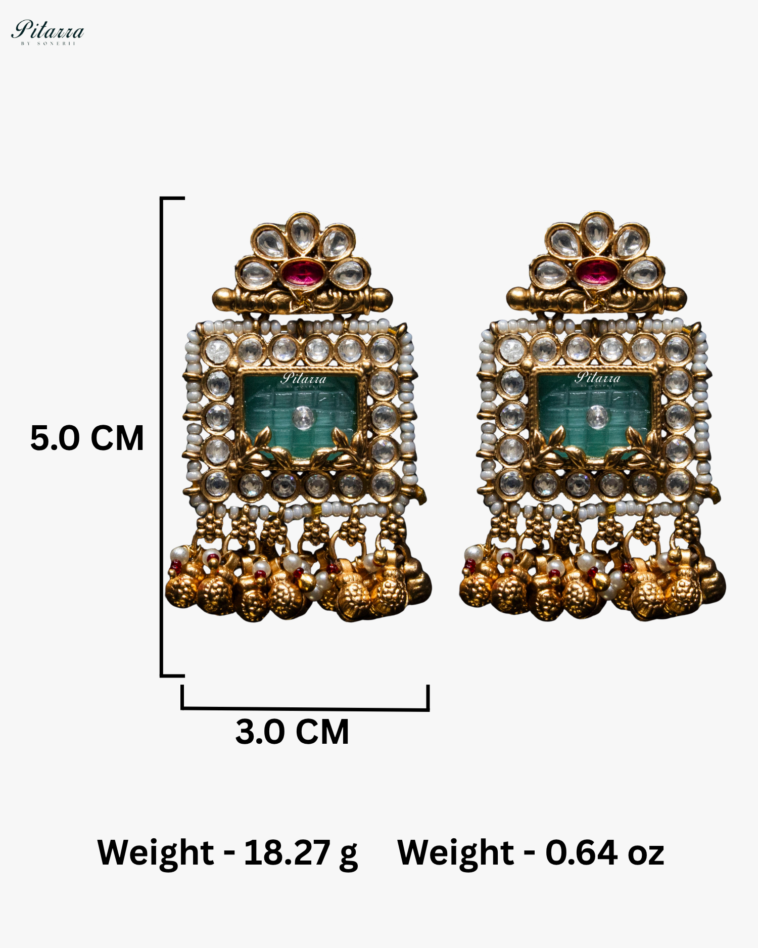 Emerald Stone Rajwad Kundan Choker Necklace Set