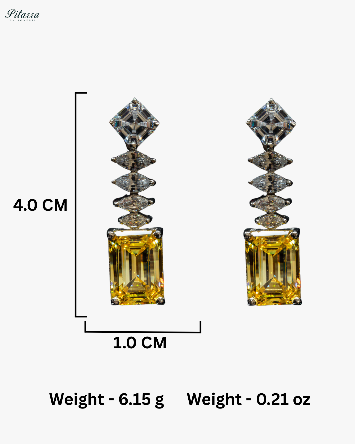 Yellow Stone Cubic Zirconia Pendant Set