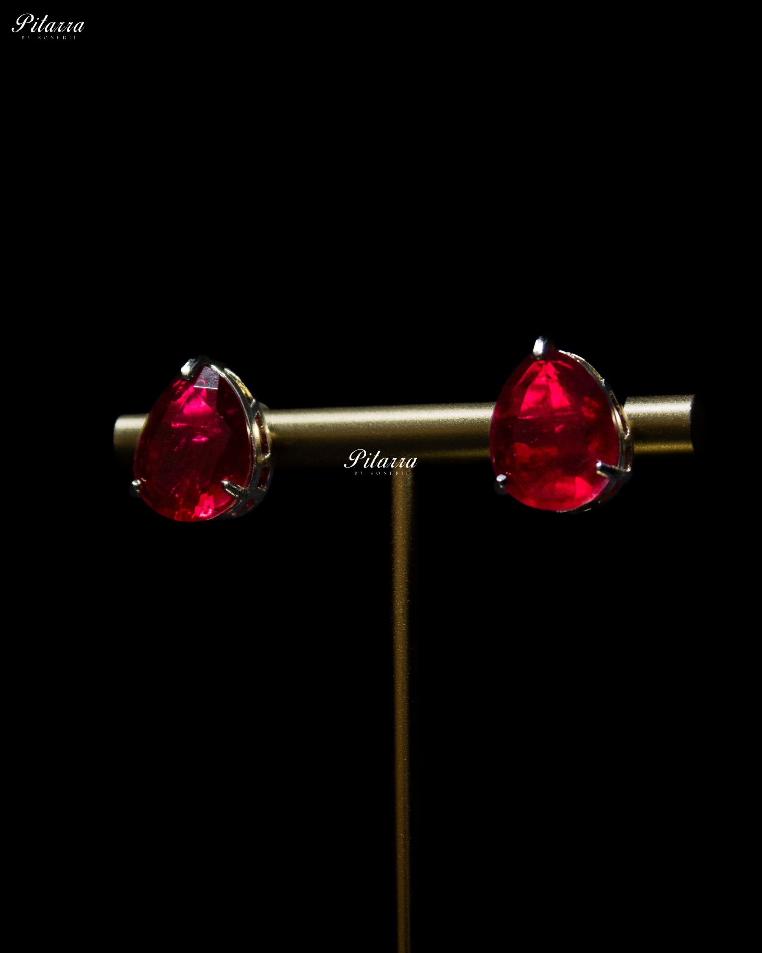 Red Stone CZ Crystal Choker Set