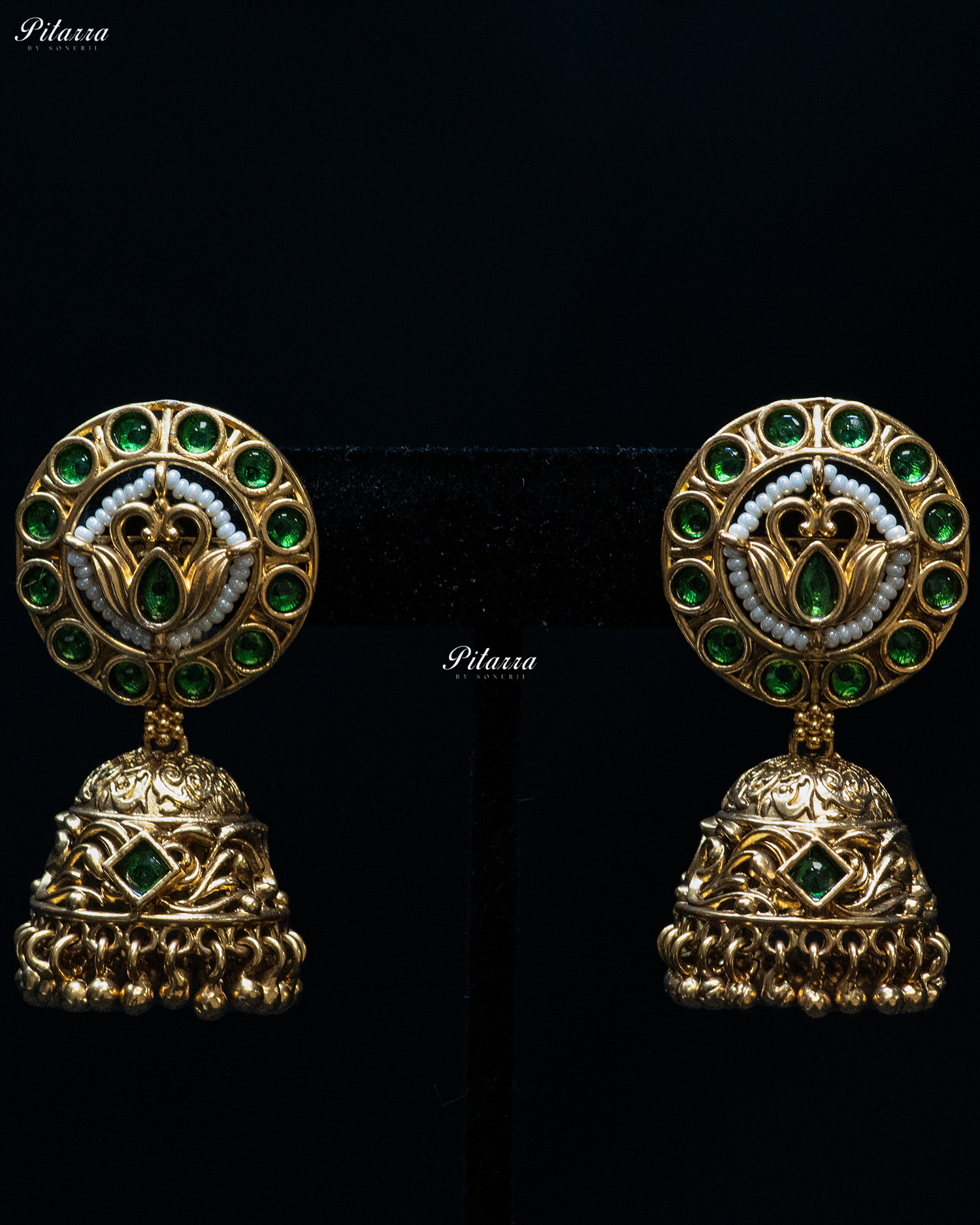 Green Stone Green Beads Rajwadi Choker Set