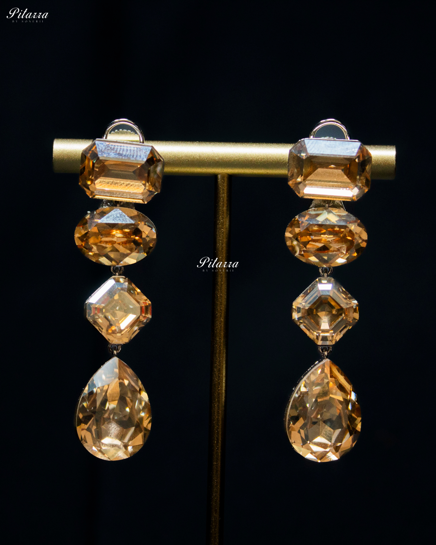 Multi Yellow Stone Crystal Necklace Set