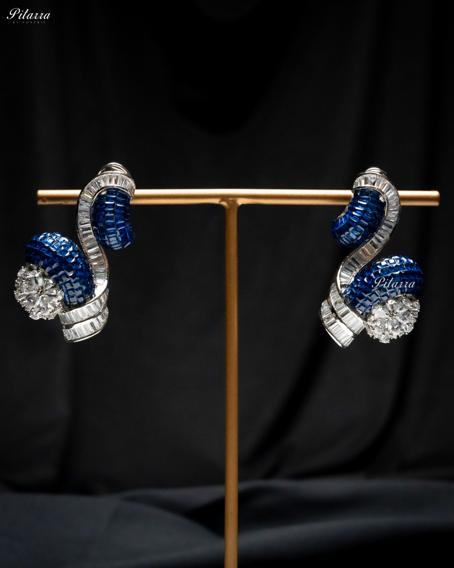 Blue Unique Style Pitarra Crystal Choker Set