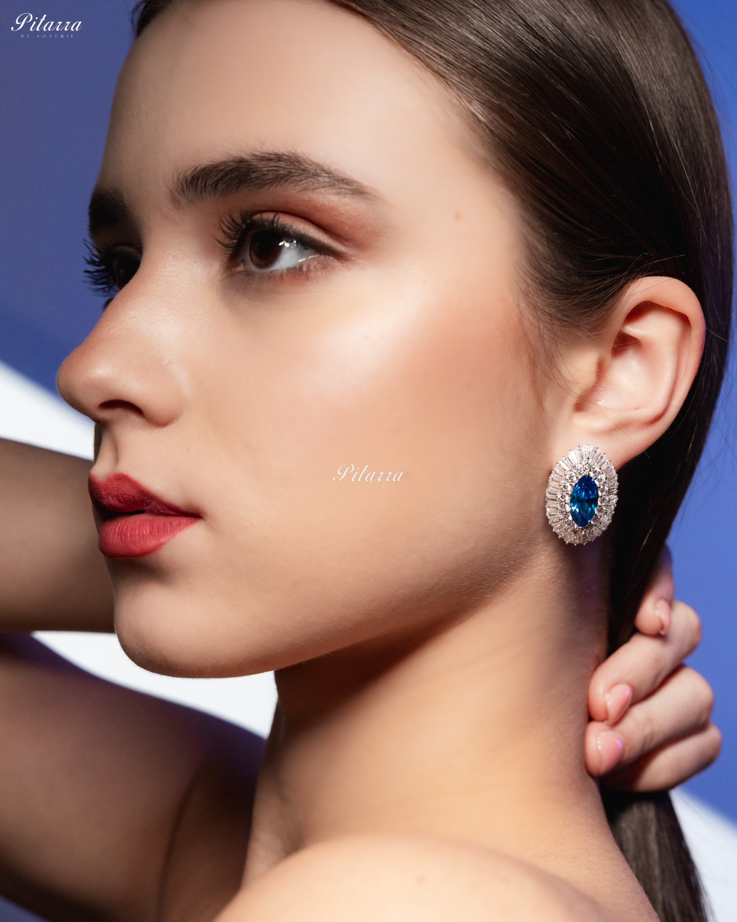 Pitarra Blue Doublet 92.5 Silver Stud Earrings