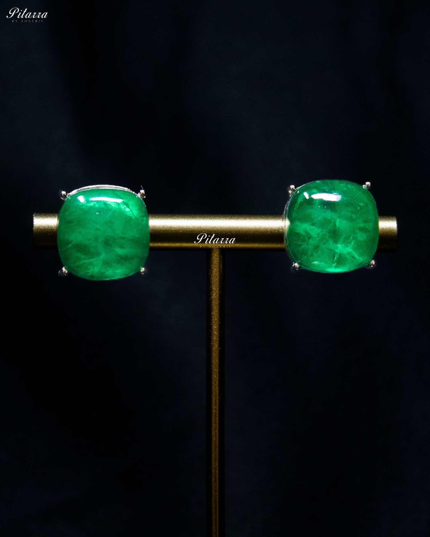 Emerald Drop Style Statement Crystal Necklace Set