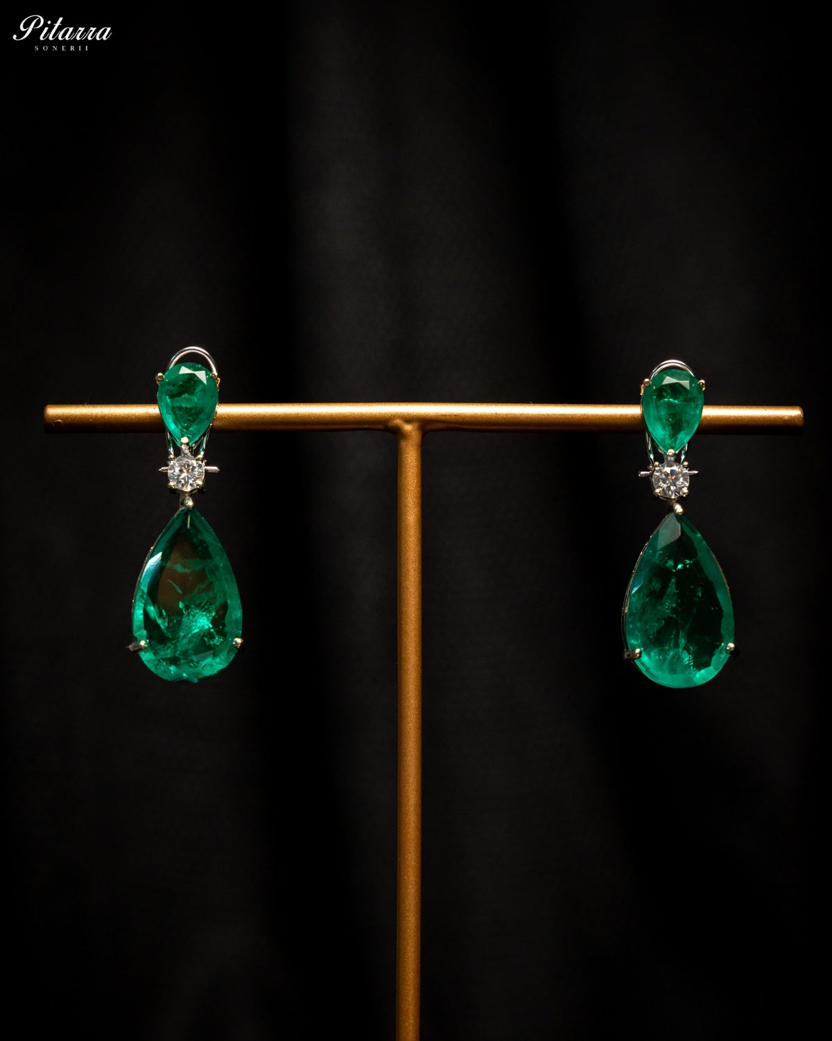 Emerald Green Crystal Statement Choker Necklace Set