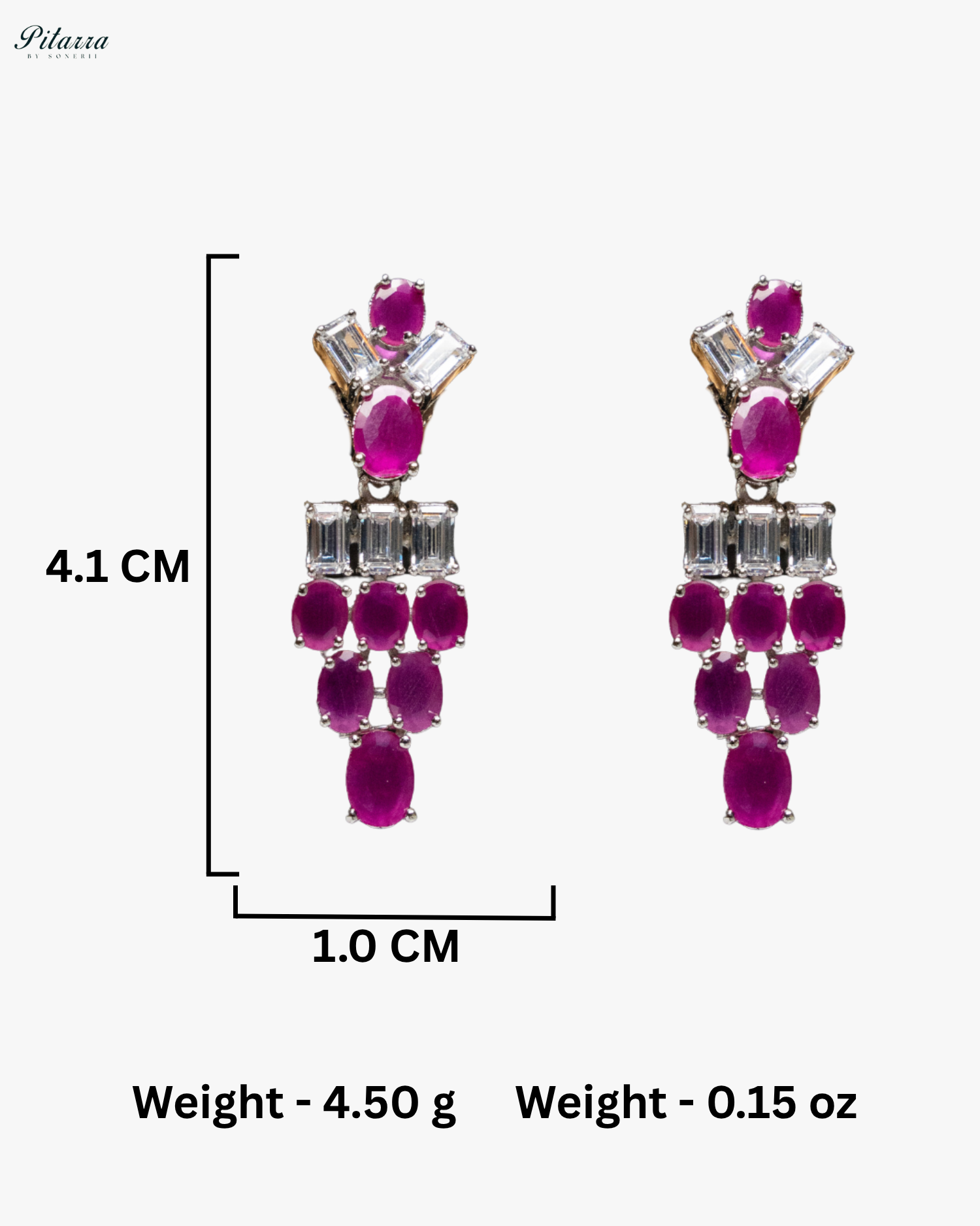 Pink Layer Silver CZ Necklace Set