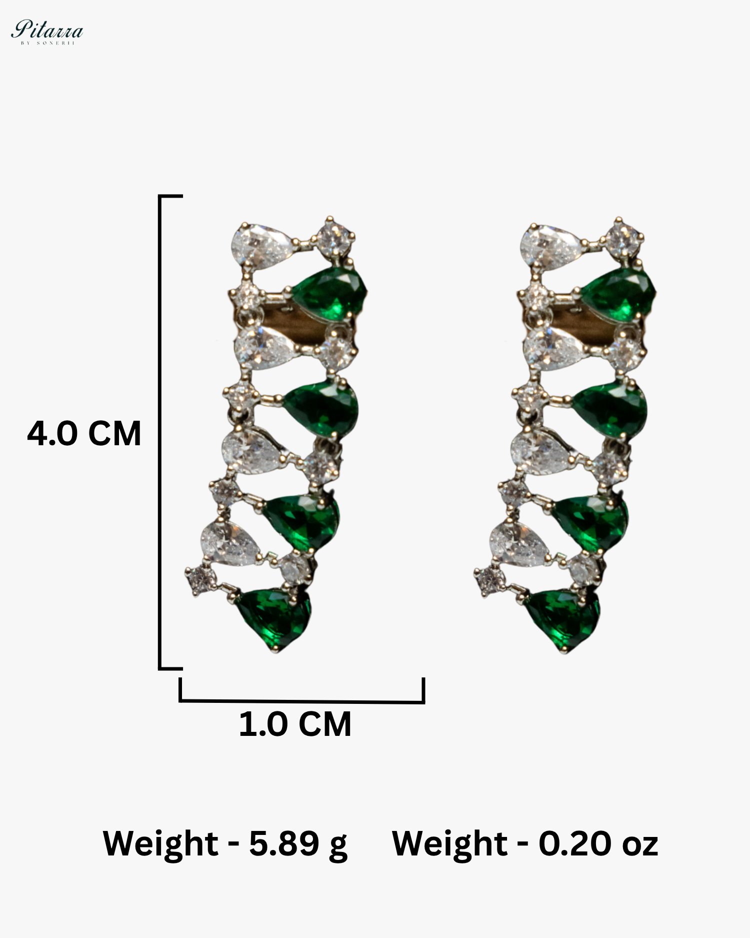 Green Drop CZ Necklace Set