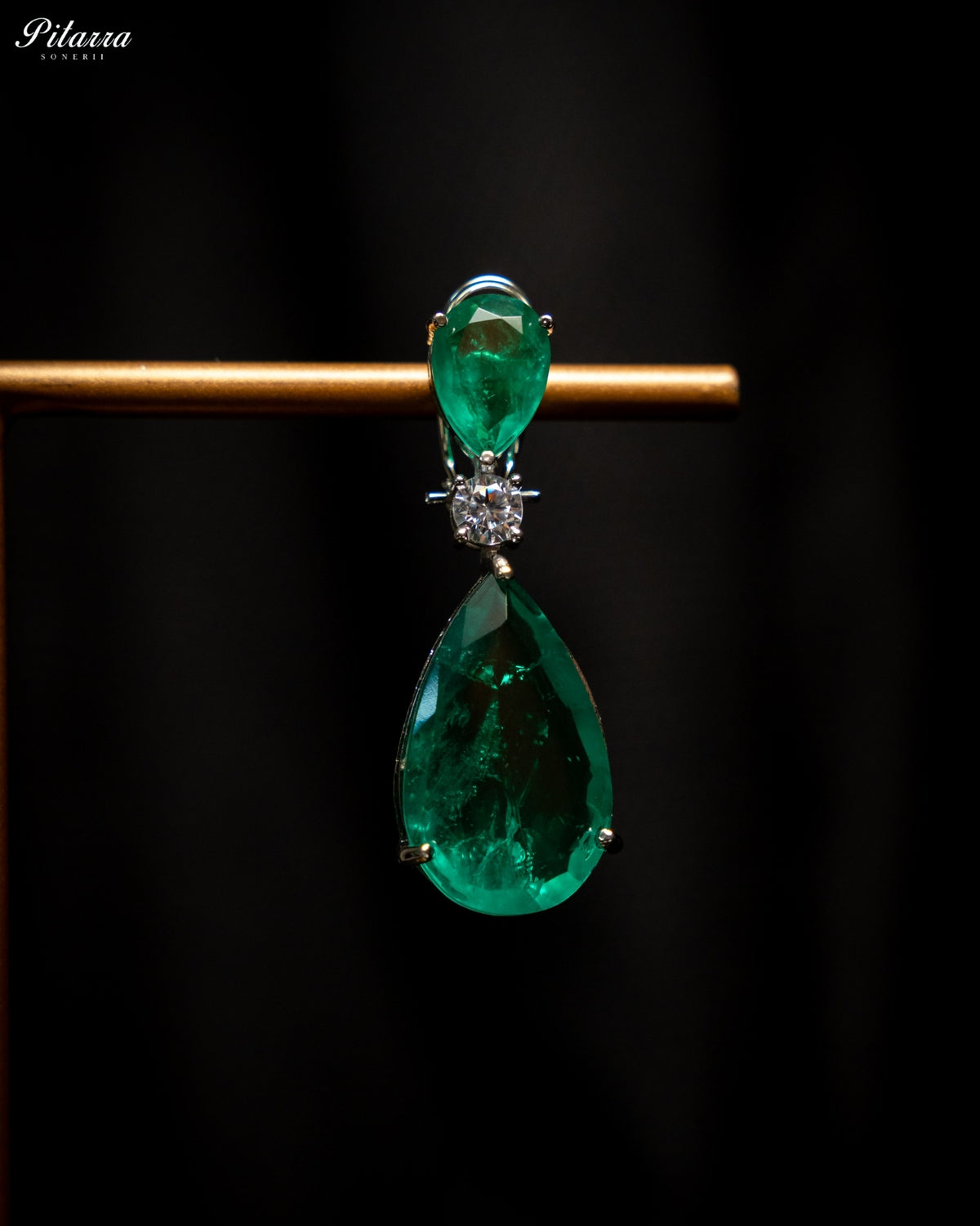 Emerald Green Crystal Statement Choker Necklace Set