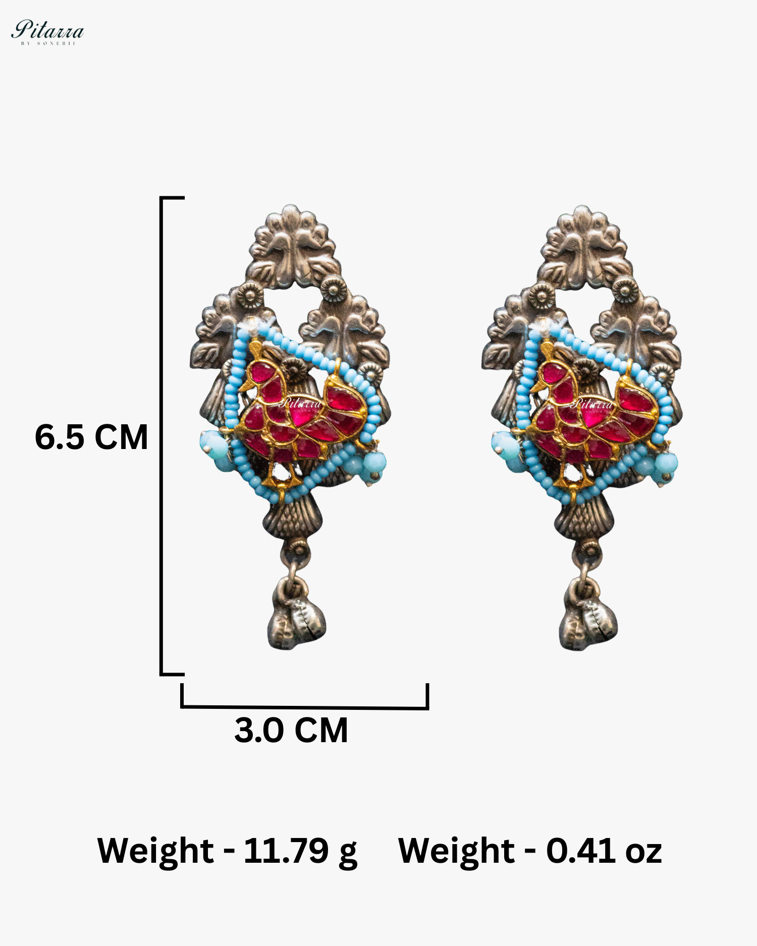 Pink Peacock Pink Bird Ghunghroo Silver Look Alike Choker Set