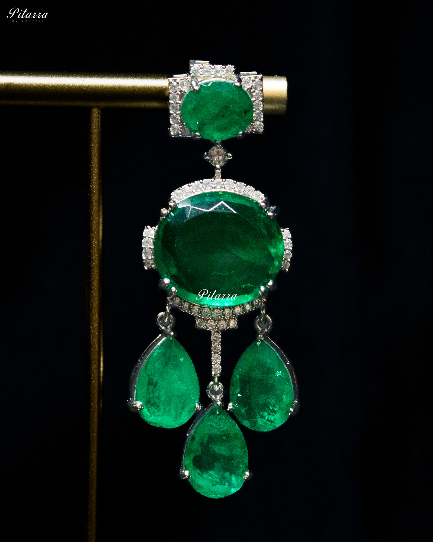 Emerald Imperial Cubic Zirconia Necklace Set