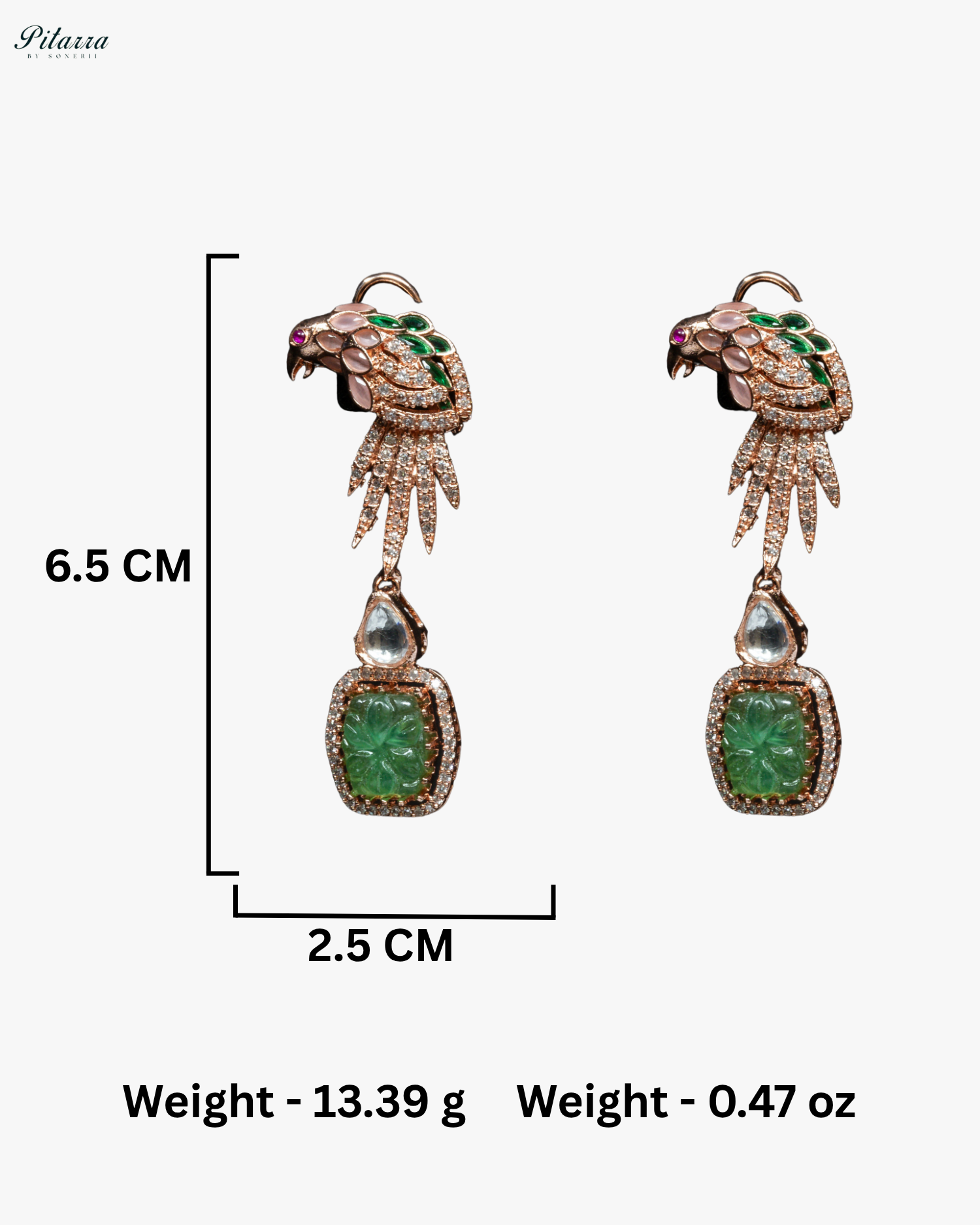 Pitarra Red Carved Stone in Rose Gold Necklace Set