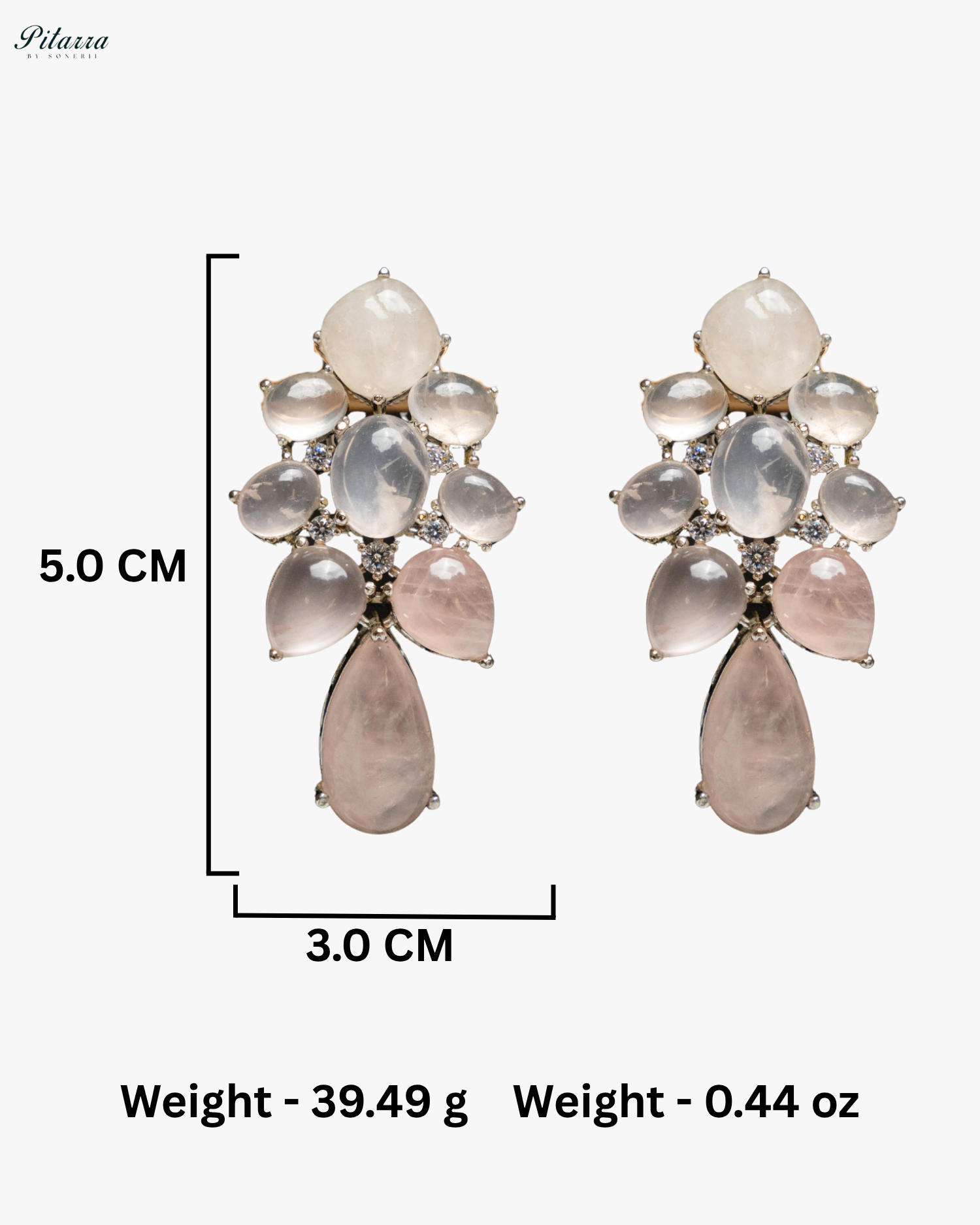 Peach Doublet Drop Earrings